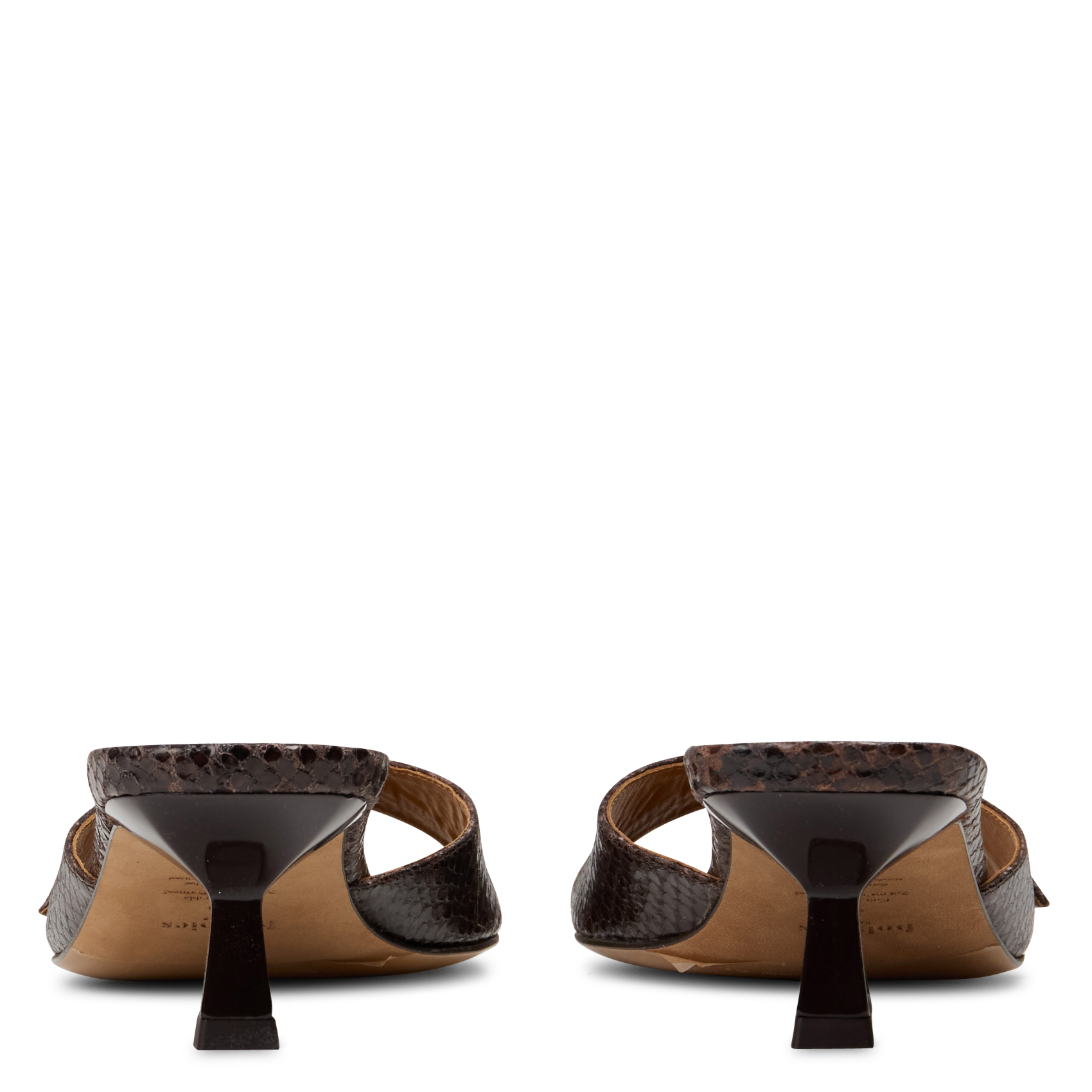 Mules en cuir BOBBIES Marron