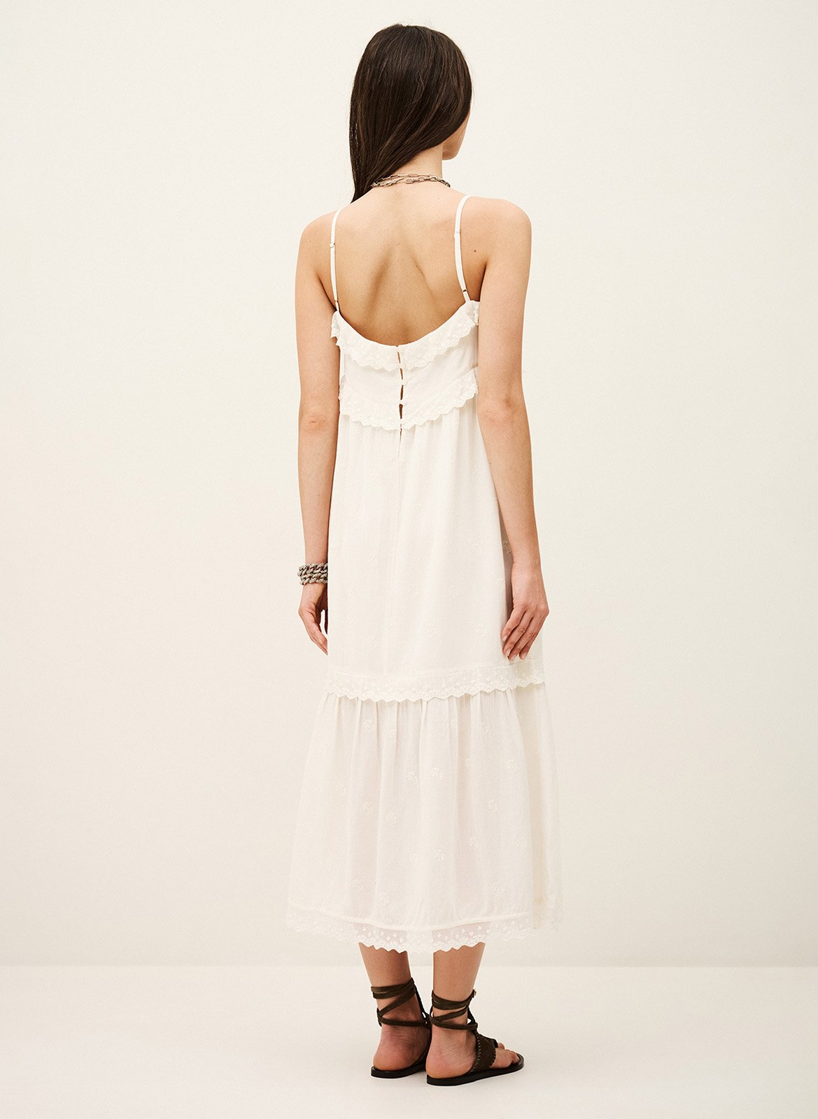 Robe midi en coton mélangé BA&SH Beige