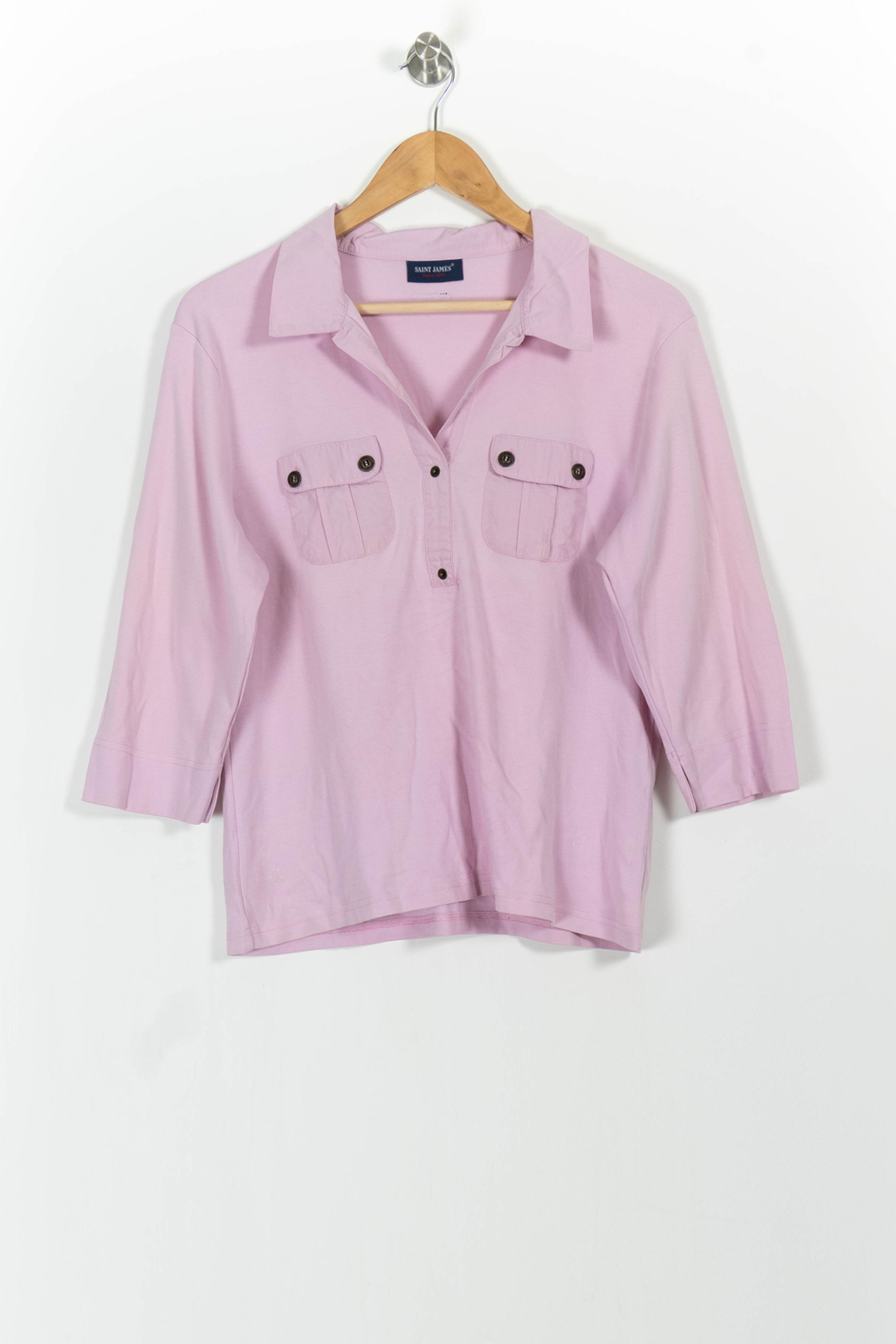 Tommy Badge T-shirt SAINT JAMES - Seconde Main Pink