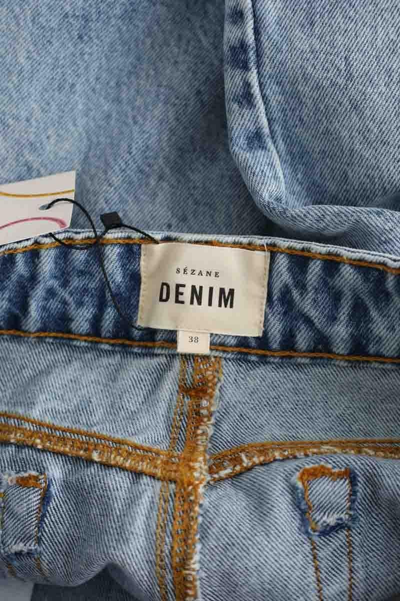 Straight cotton-blend pants SEZANE - Seconde main Blue