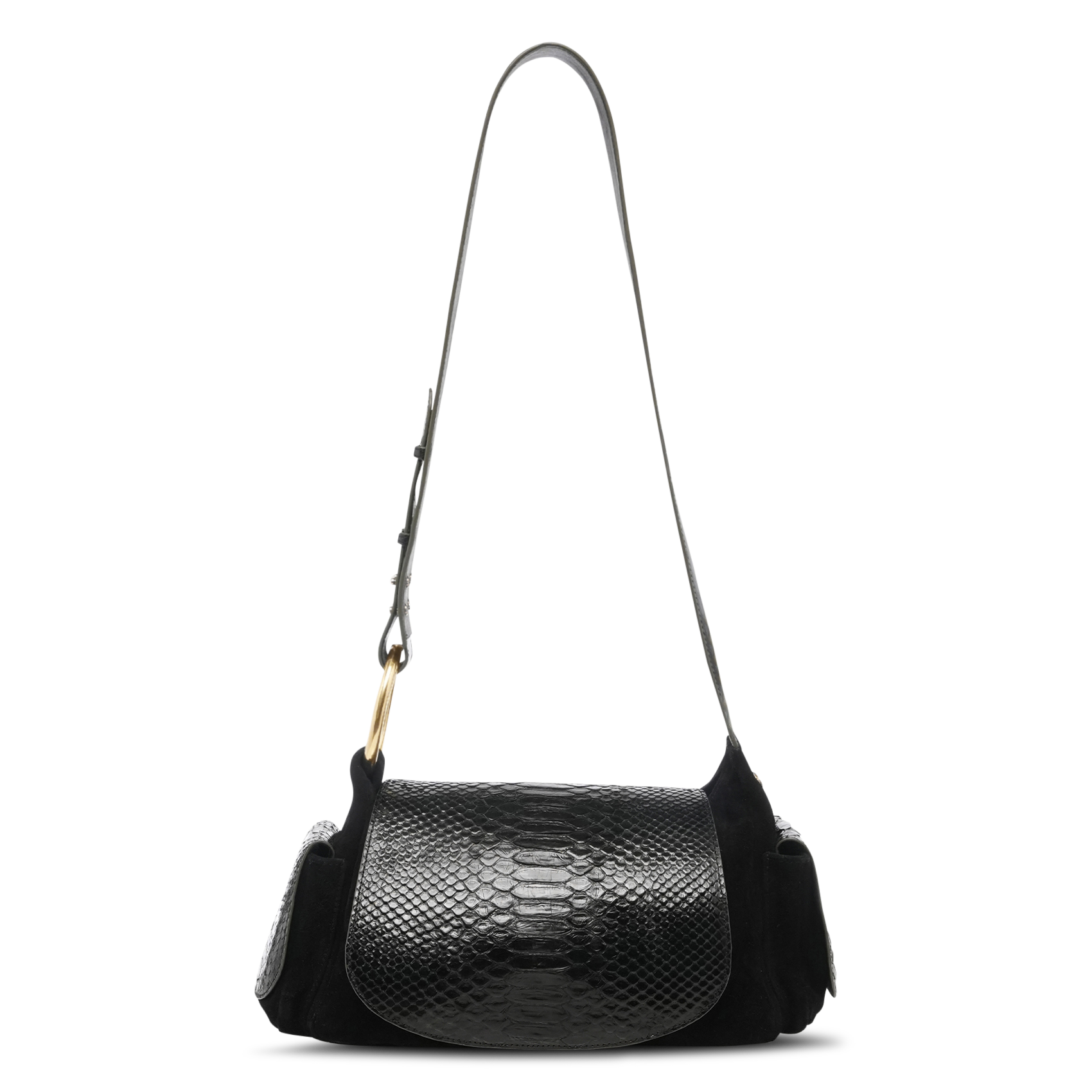 Bolso bandolera de ante CLARIS VIROT Negro