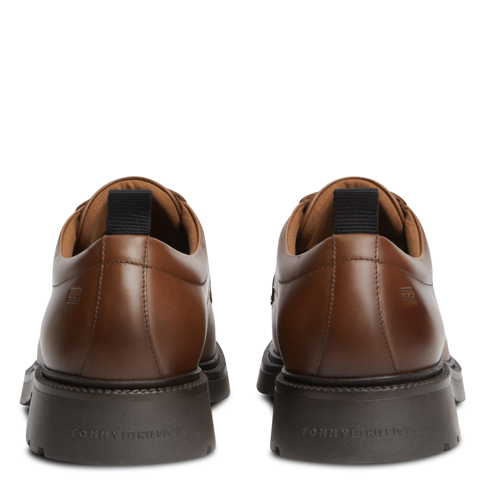 Leather Derby shoes TOMMY HILFIGER Brown