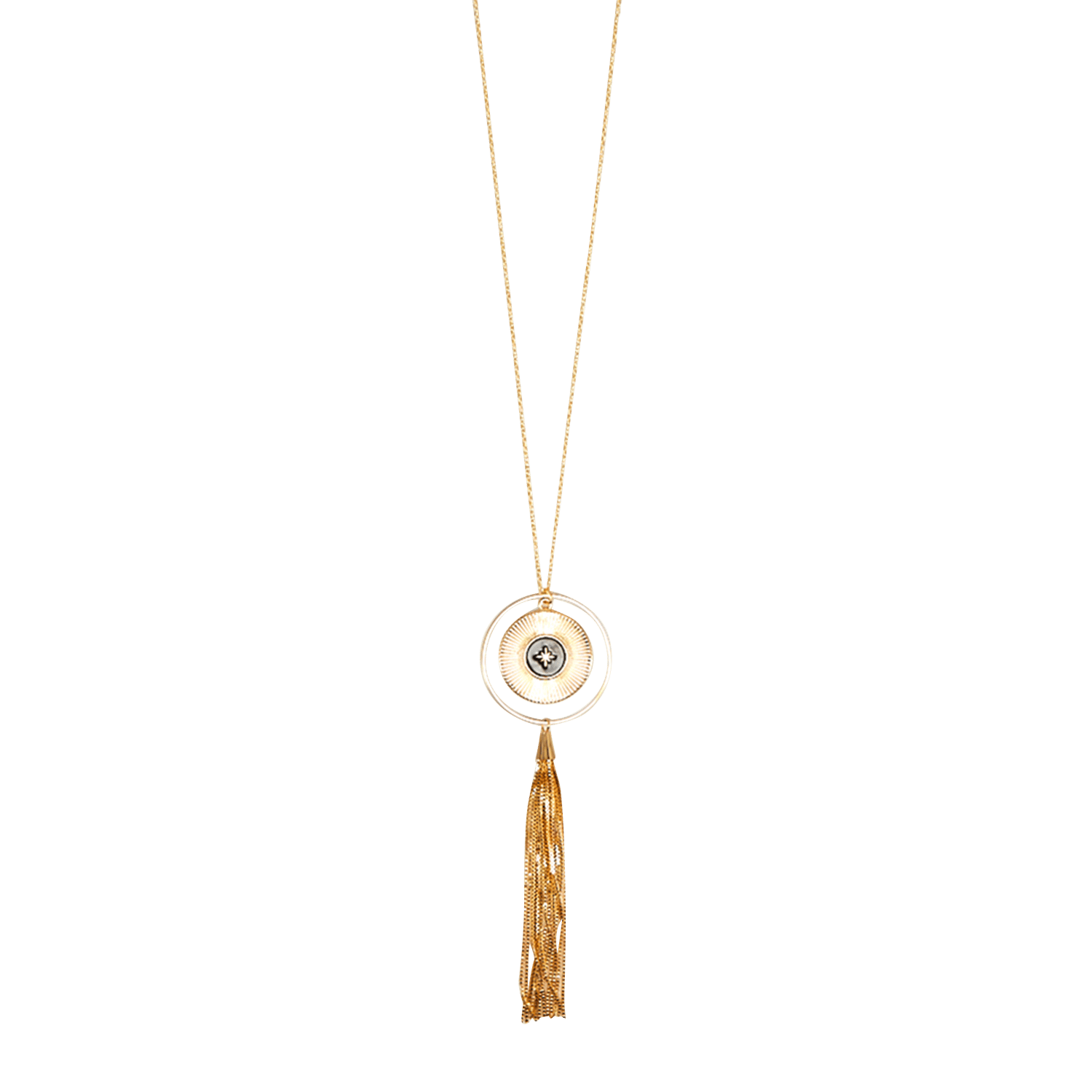 Long stylish necklace LA FEE MARABOUTEE Golden
