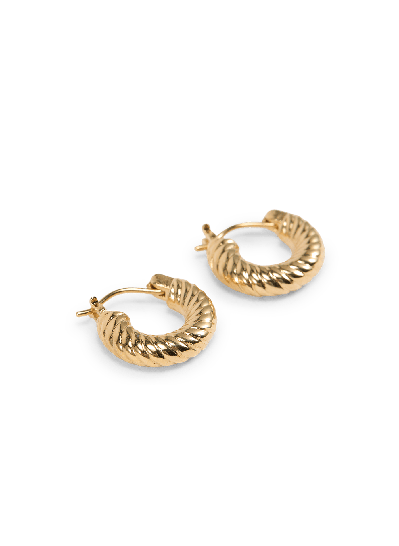 Sculpted Striped Earrings SAISON 1865 Golden