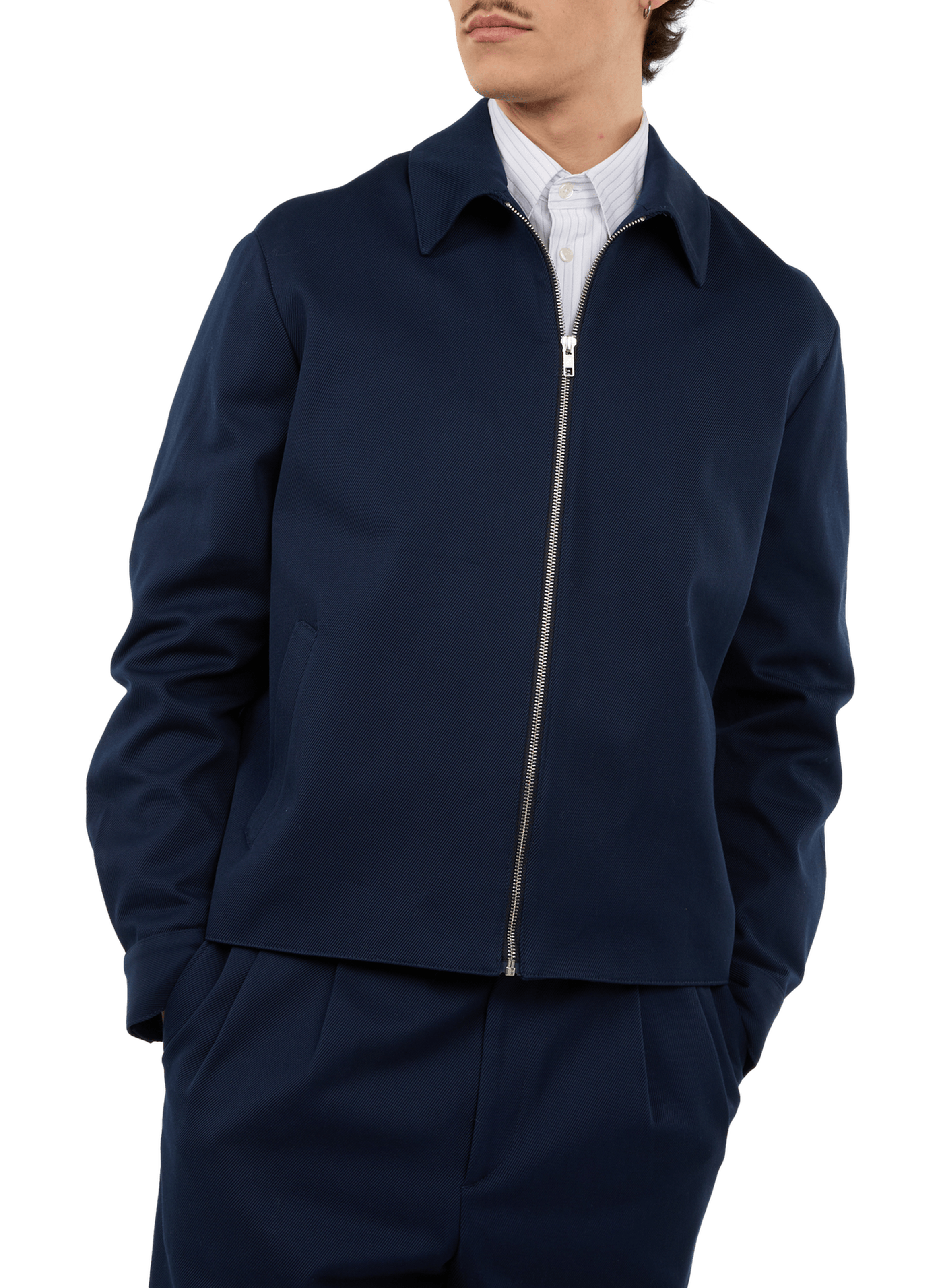 Good classic wool jacket with a good collar SAISON 1865 Blue