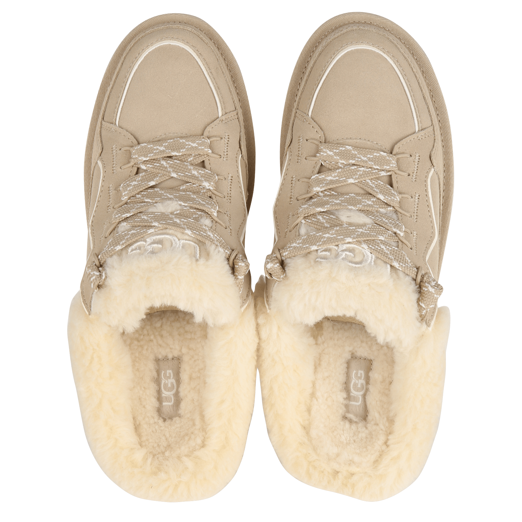 Zoccoli in pelle mista UGG Beige