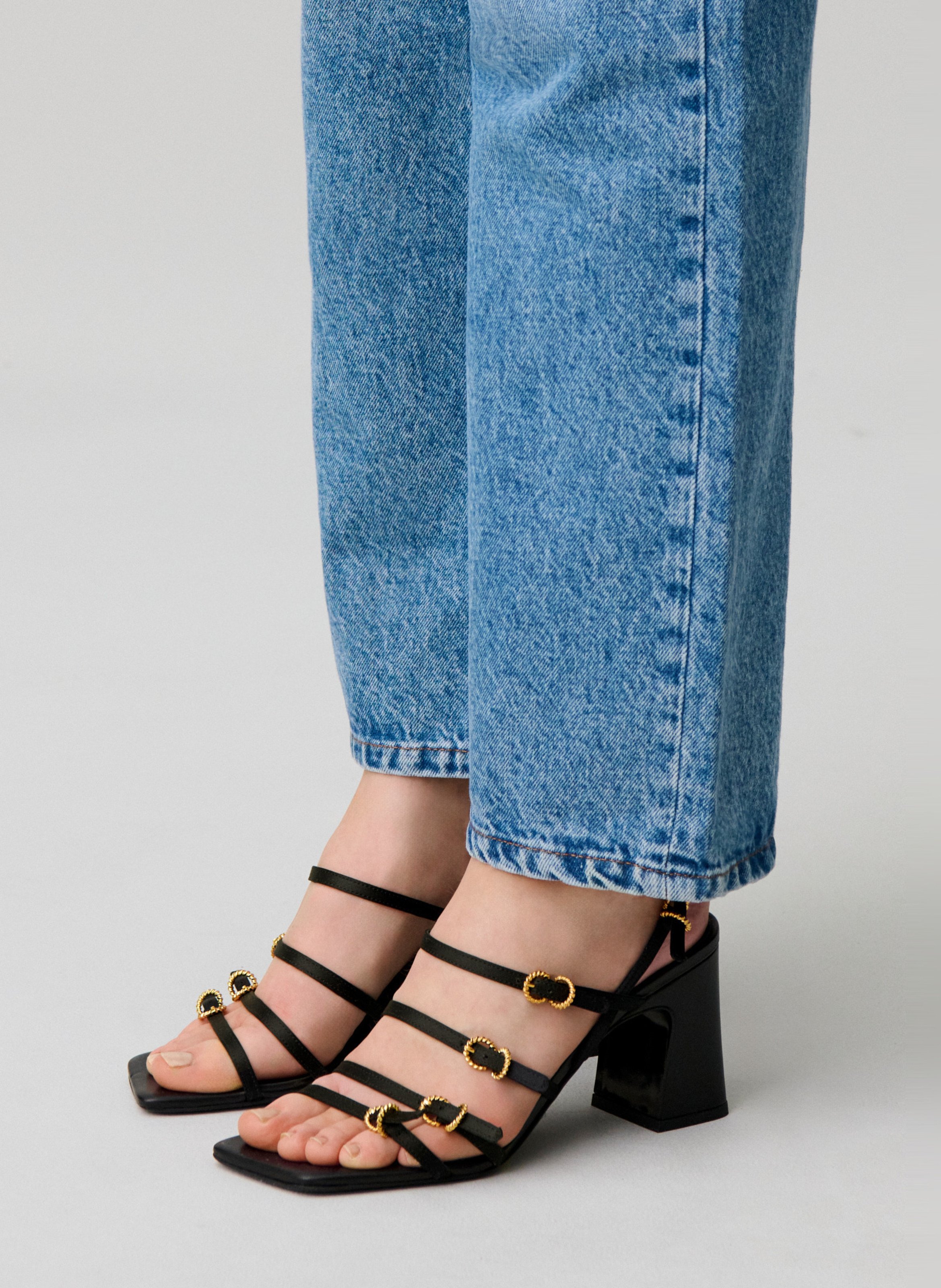 Ledersandalen mit Absatz CLAUDIE PIERLOT Schwarz