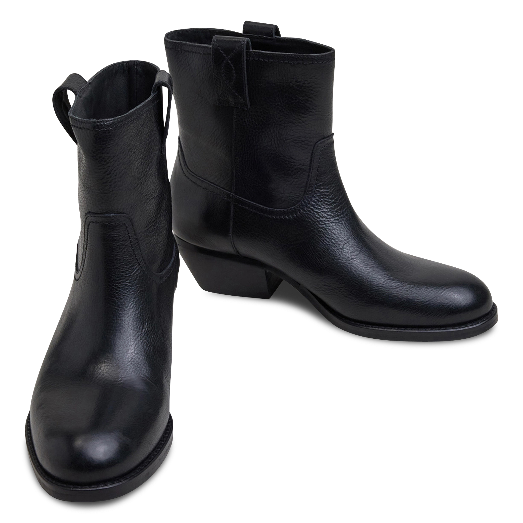 Leather mid-calf boots | Black JONAK Women