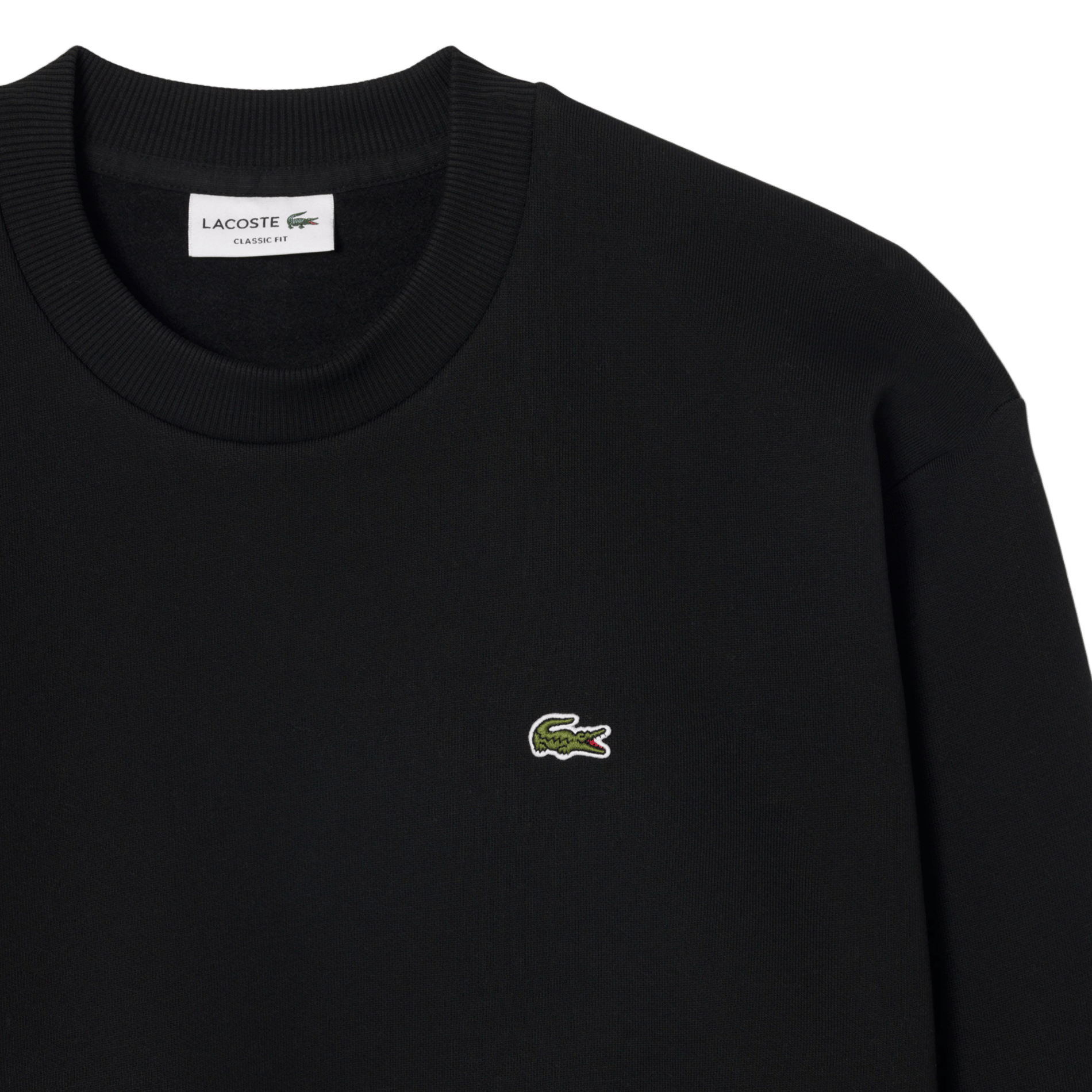 Rundhals-Sweatshirt aus Baumwoll-Mix LACOSTE Schwarz