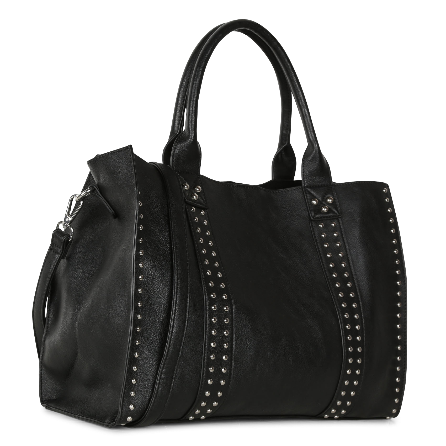 Shopper met studs AU PRINTEMPS PARIS Zwart