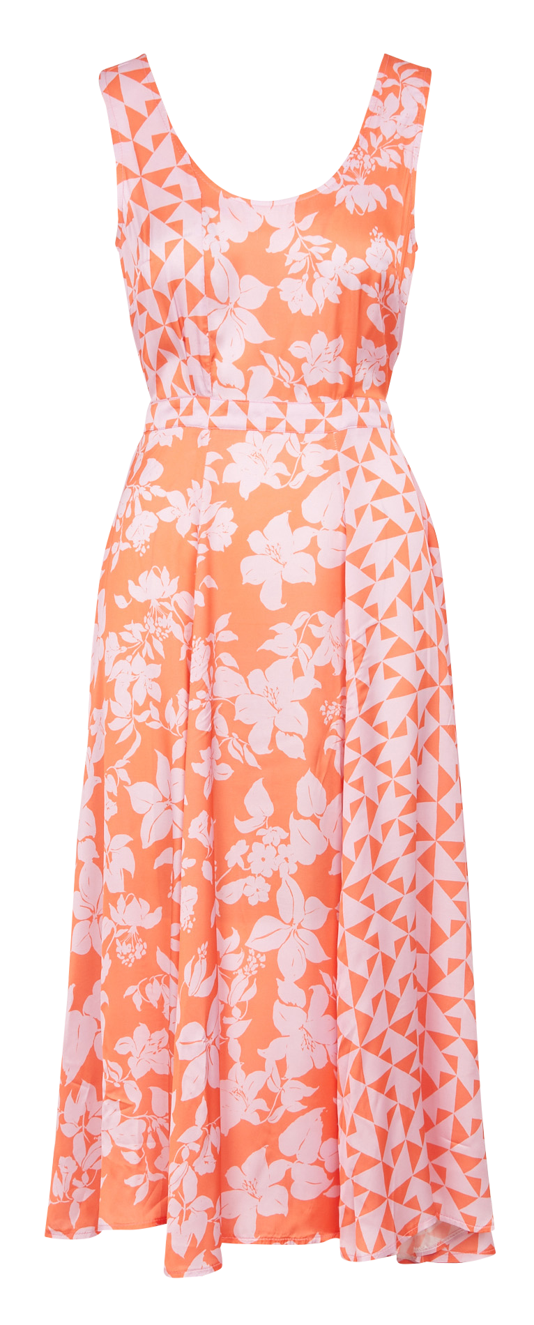 Robe longue imprimée dos ouvert LA PETITE FRANCAISE Orange
