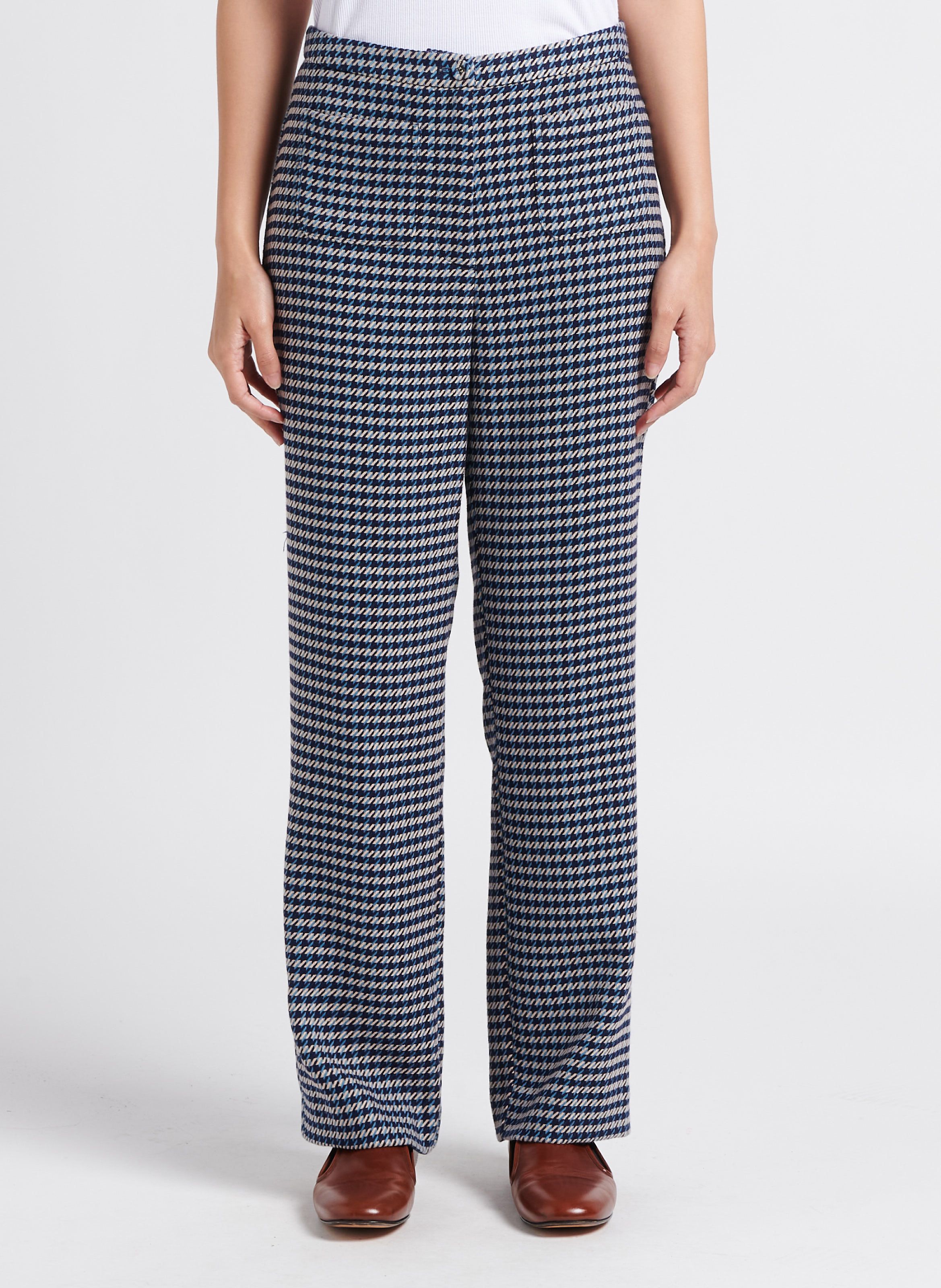 High waisted cheap houndstooth pants