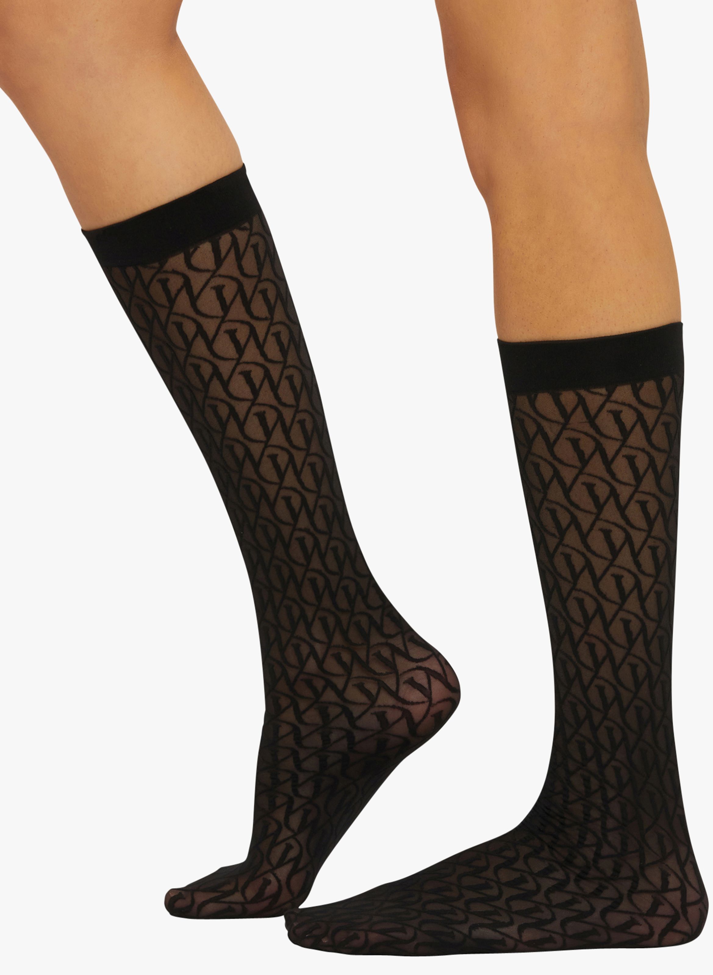 Mi bas Black Wolford Femme Place des Tendances