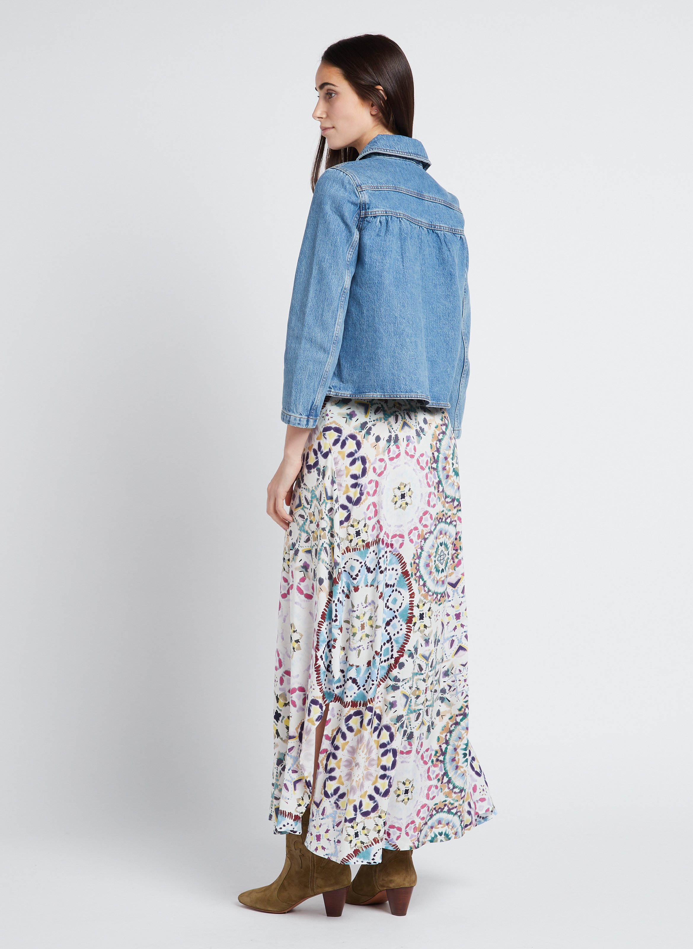 Veste courte en denim délavé BA&SH Bleu