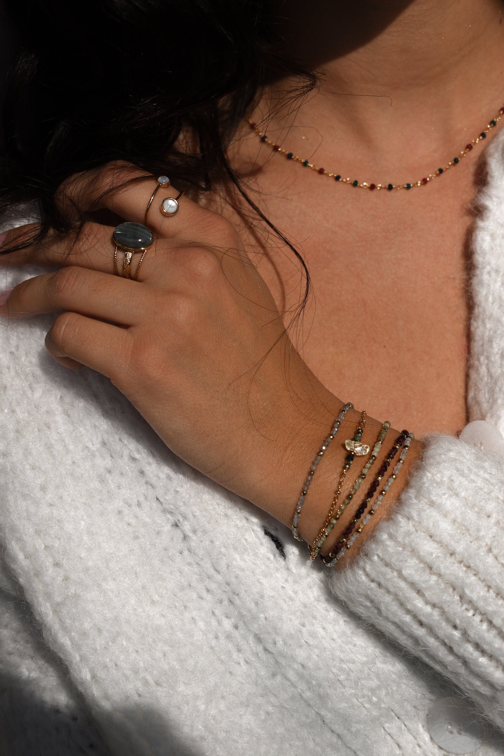 Garnet bracelet GINANDGER Blue