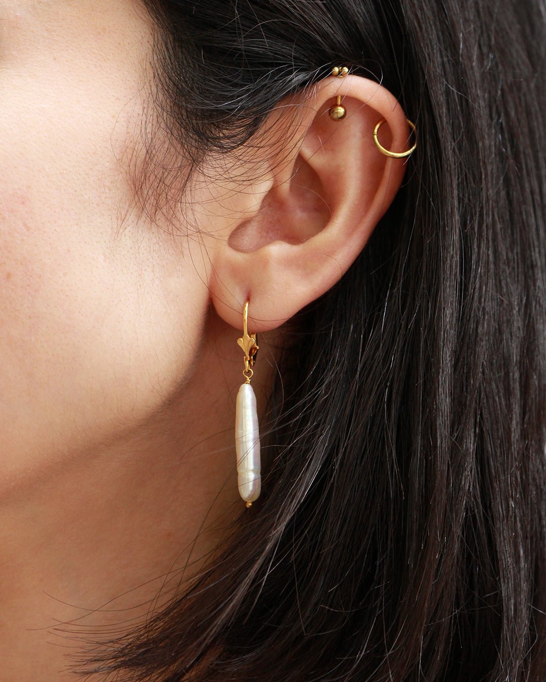 Earrings moon NILAI Golden