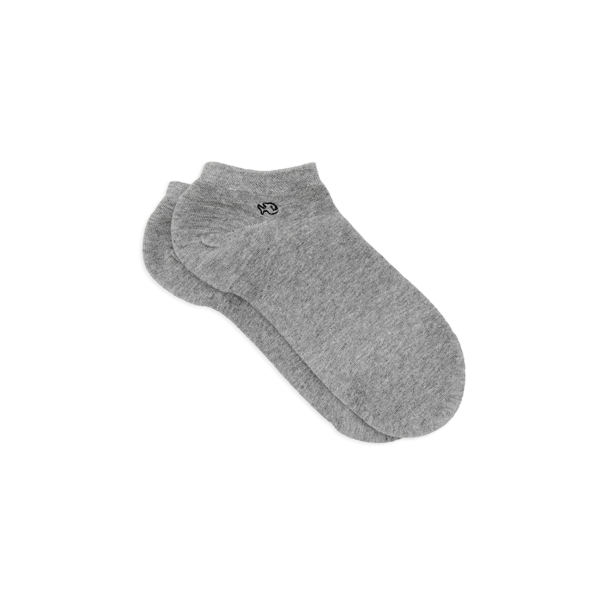 Solid combed cotton ankle socks BILLYBELT Grey