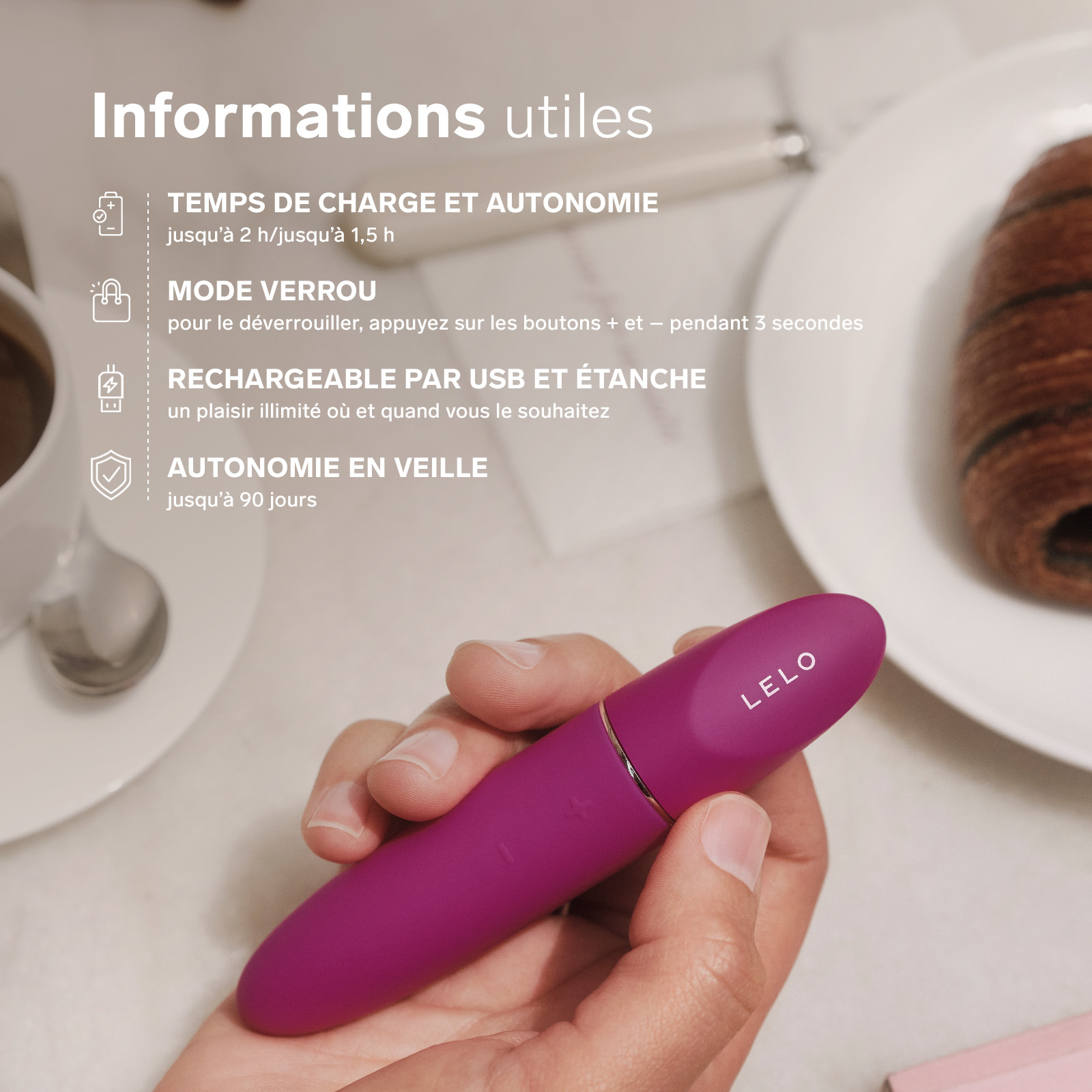 Small personal female vibrator, Mia 3 LELO Deep rose