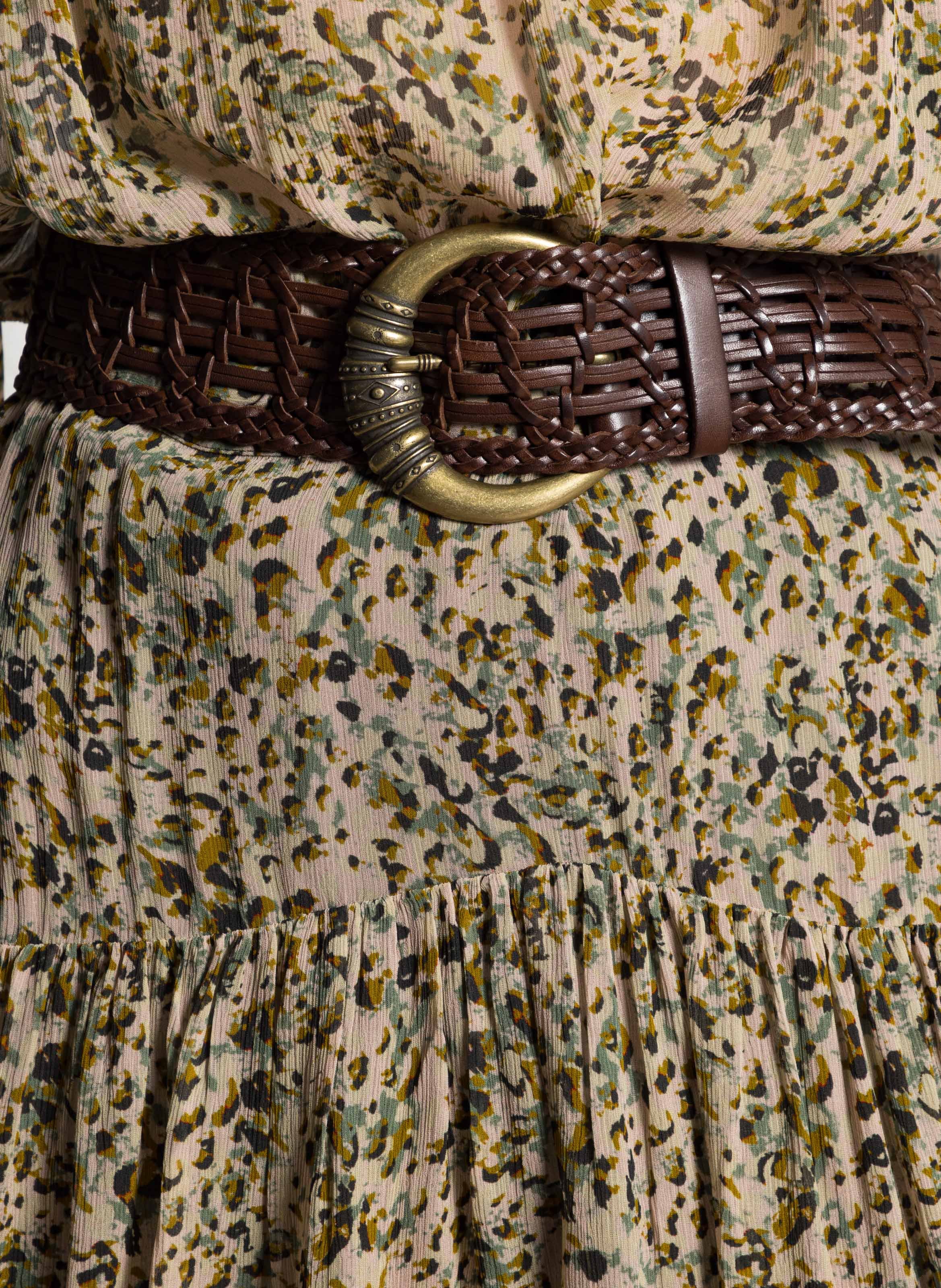 - Gespsluiting. - Breedte: 3 cm.  BA&SH Bruin