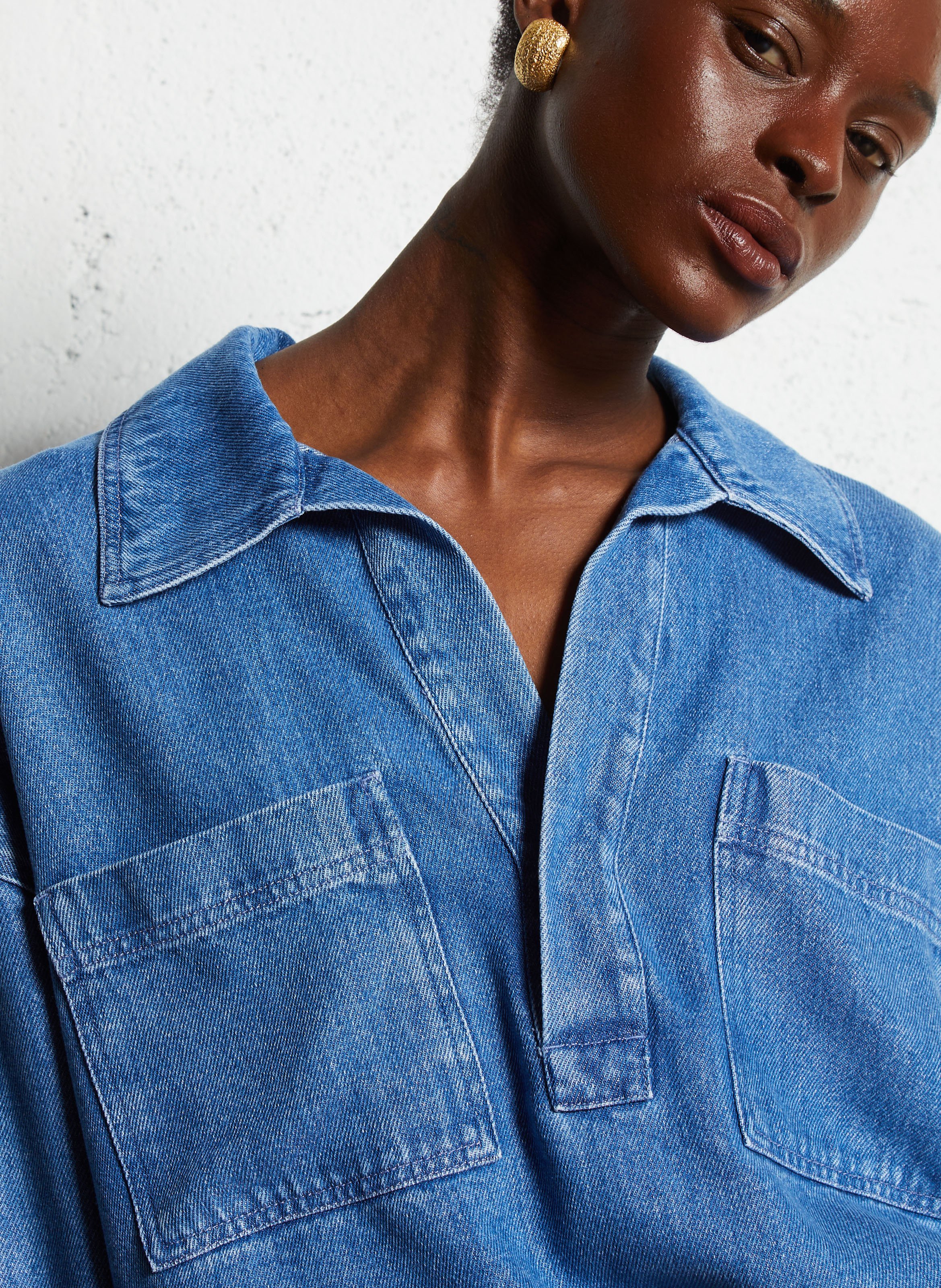Blouse oversize THE NEW SOCIETY Bleu