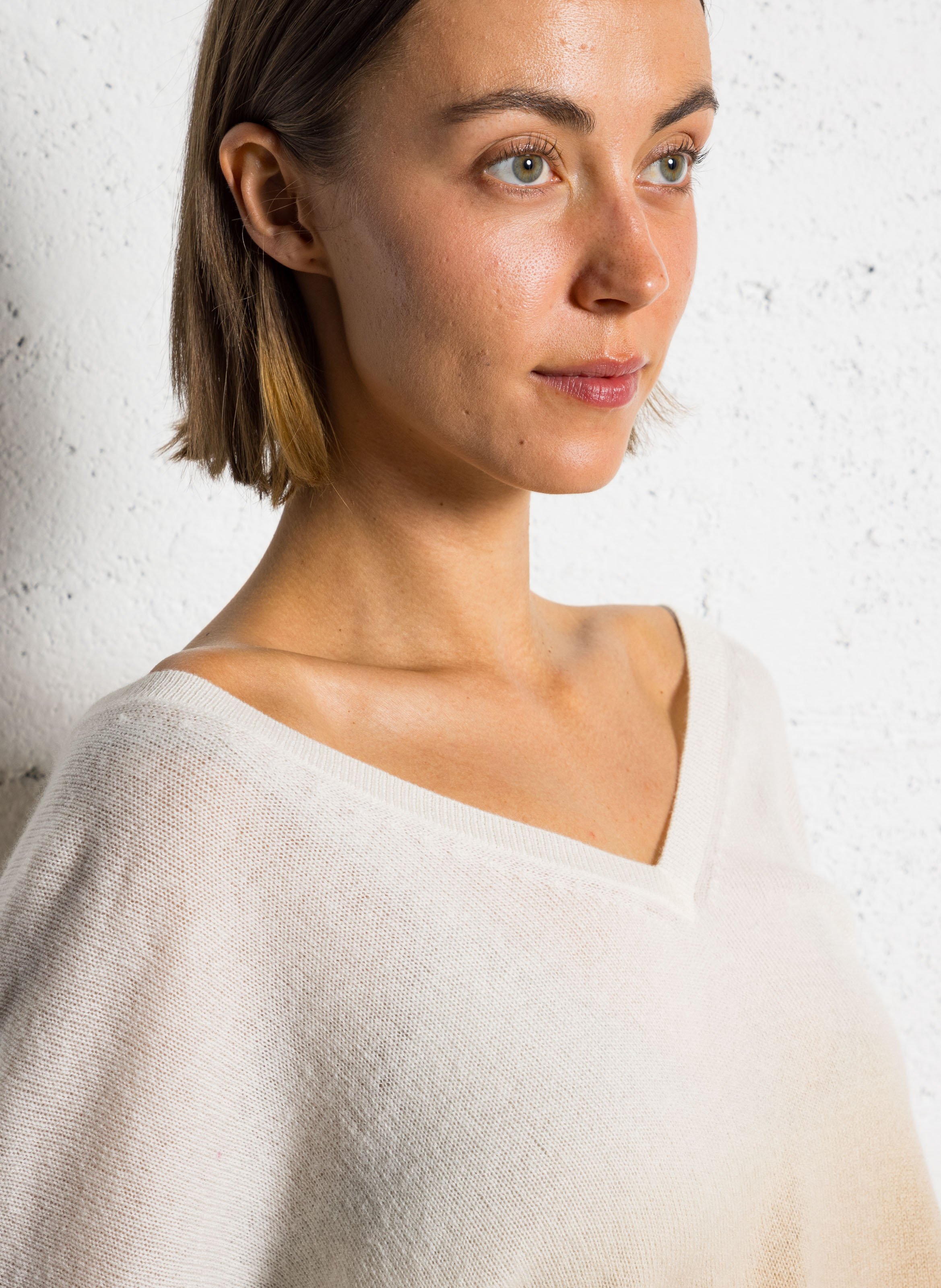 Pull oversize en cachemire  Beige