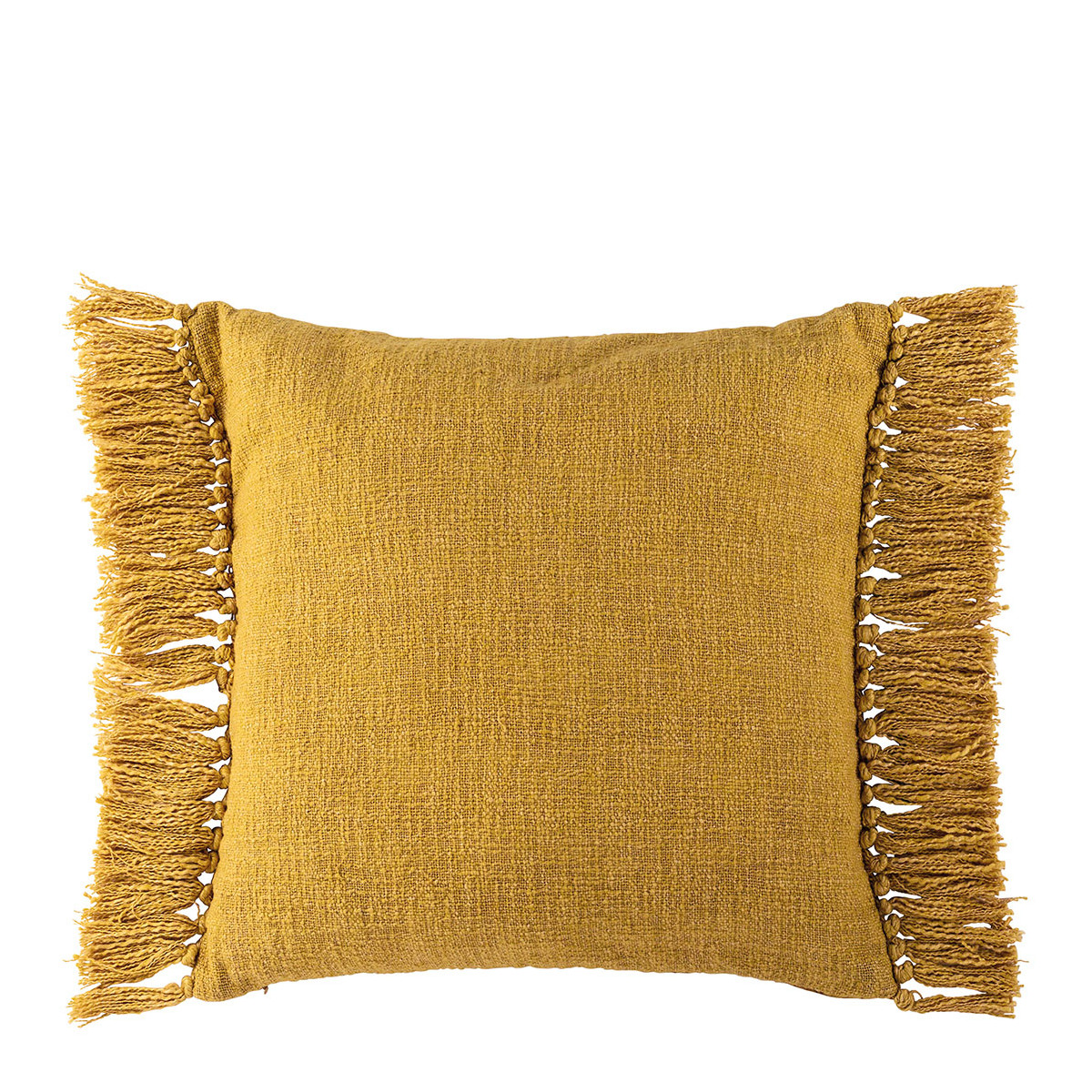 Iridescent velvet cushion cover BLANC D'IVOIRE Yellow