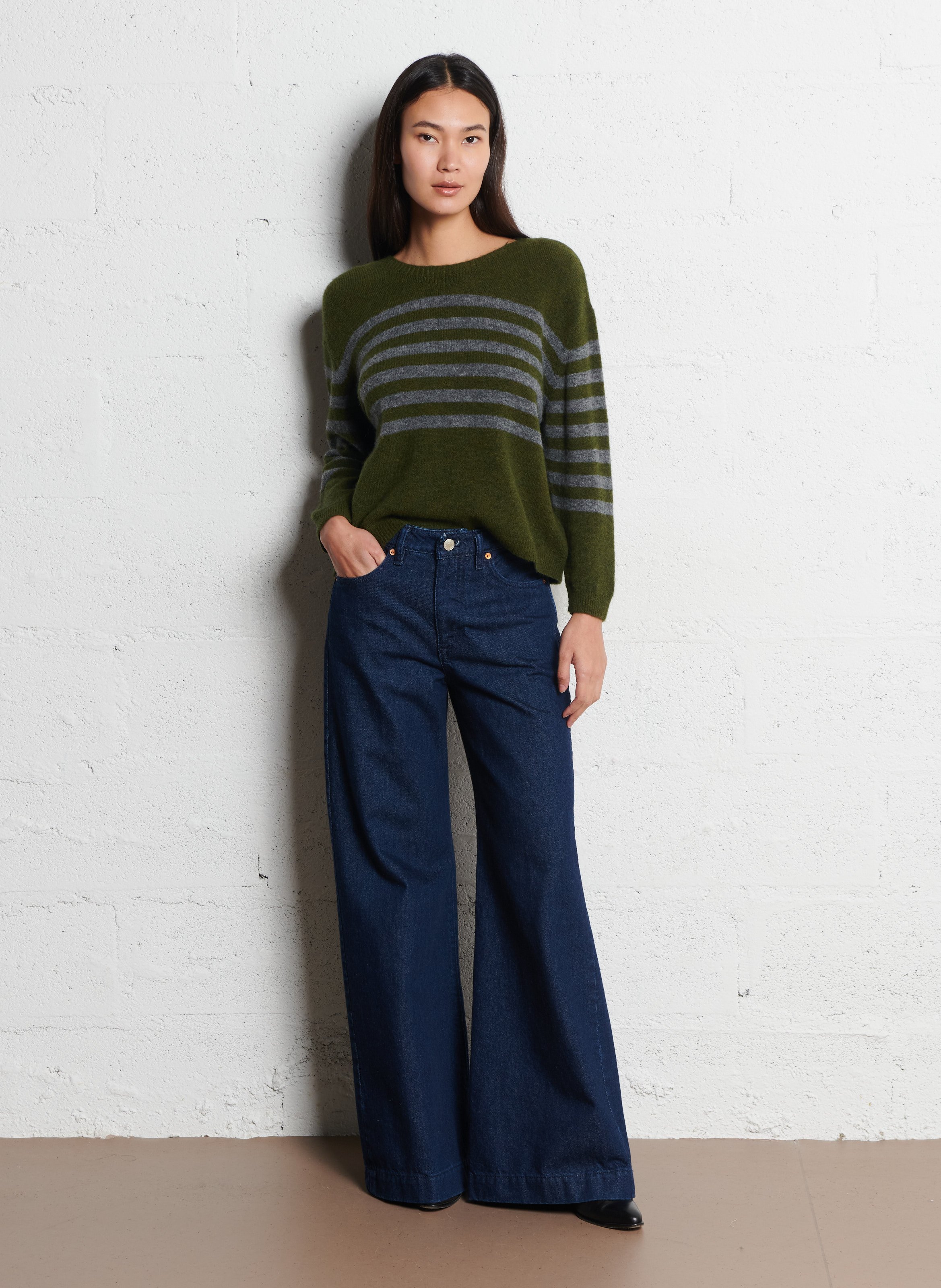 Wijde jeans - katoenblend ACQUAVERDE Blauw