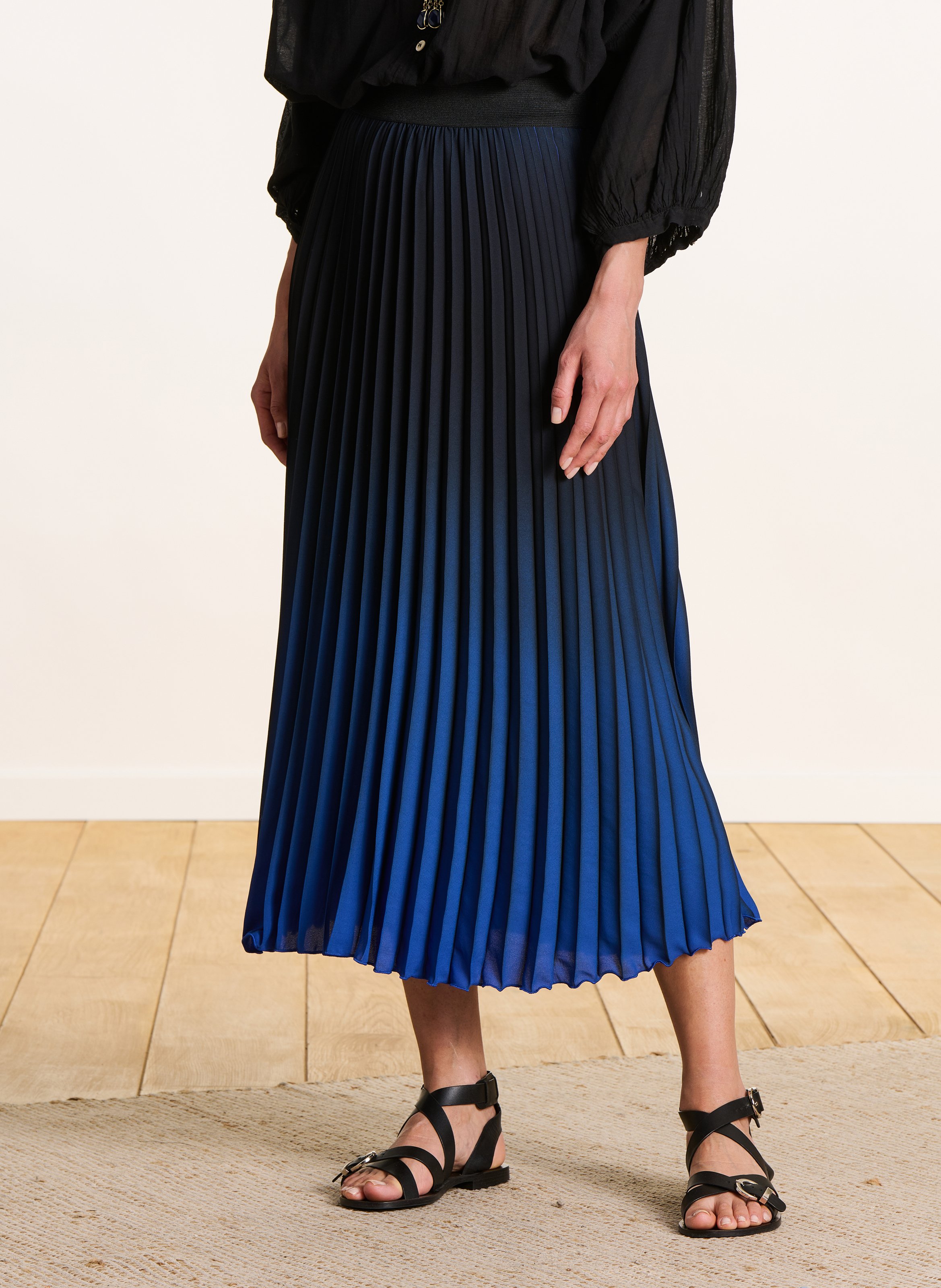 Long sunray pleated skirt LA FEE MARABOUTEE