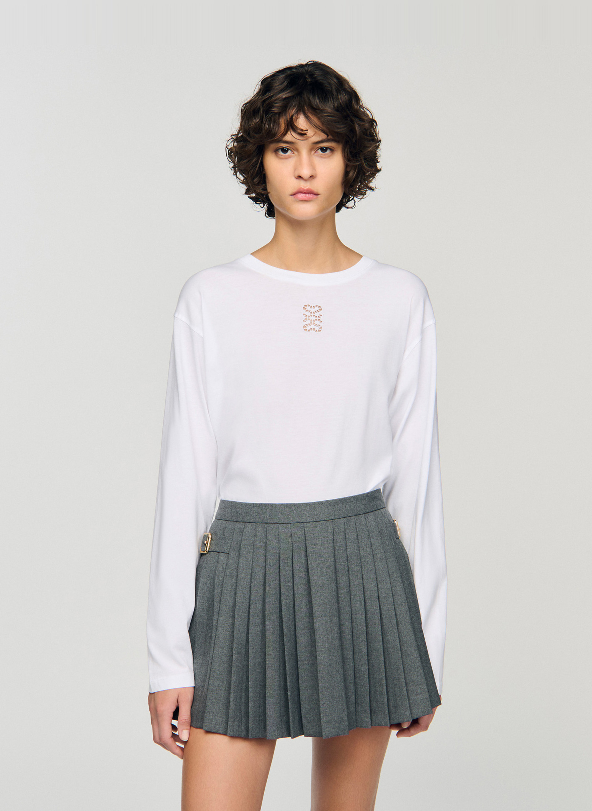 Recht, katoenen T-shirt SANDRO