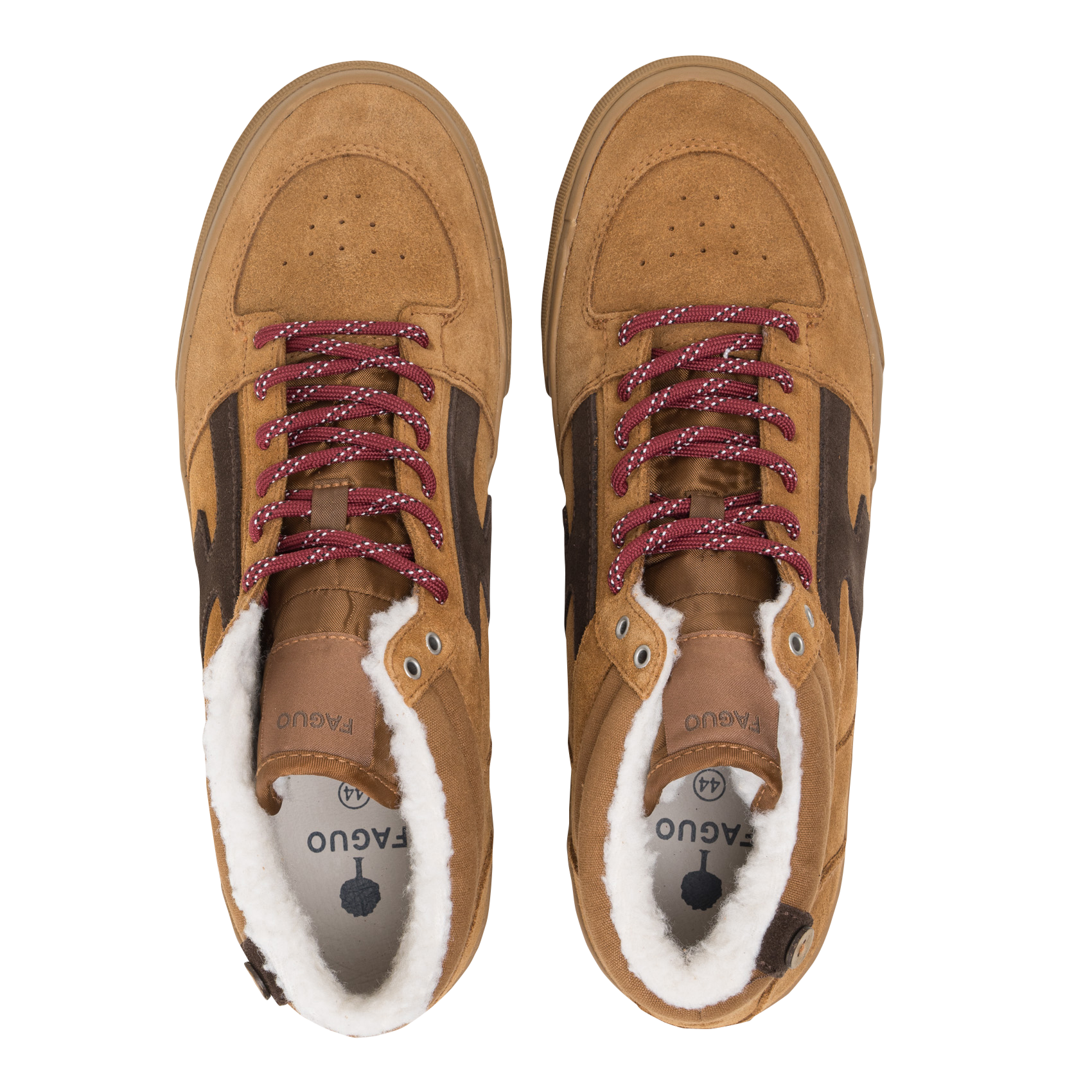 Hoge, suède sneakers FAGUO Bruin