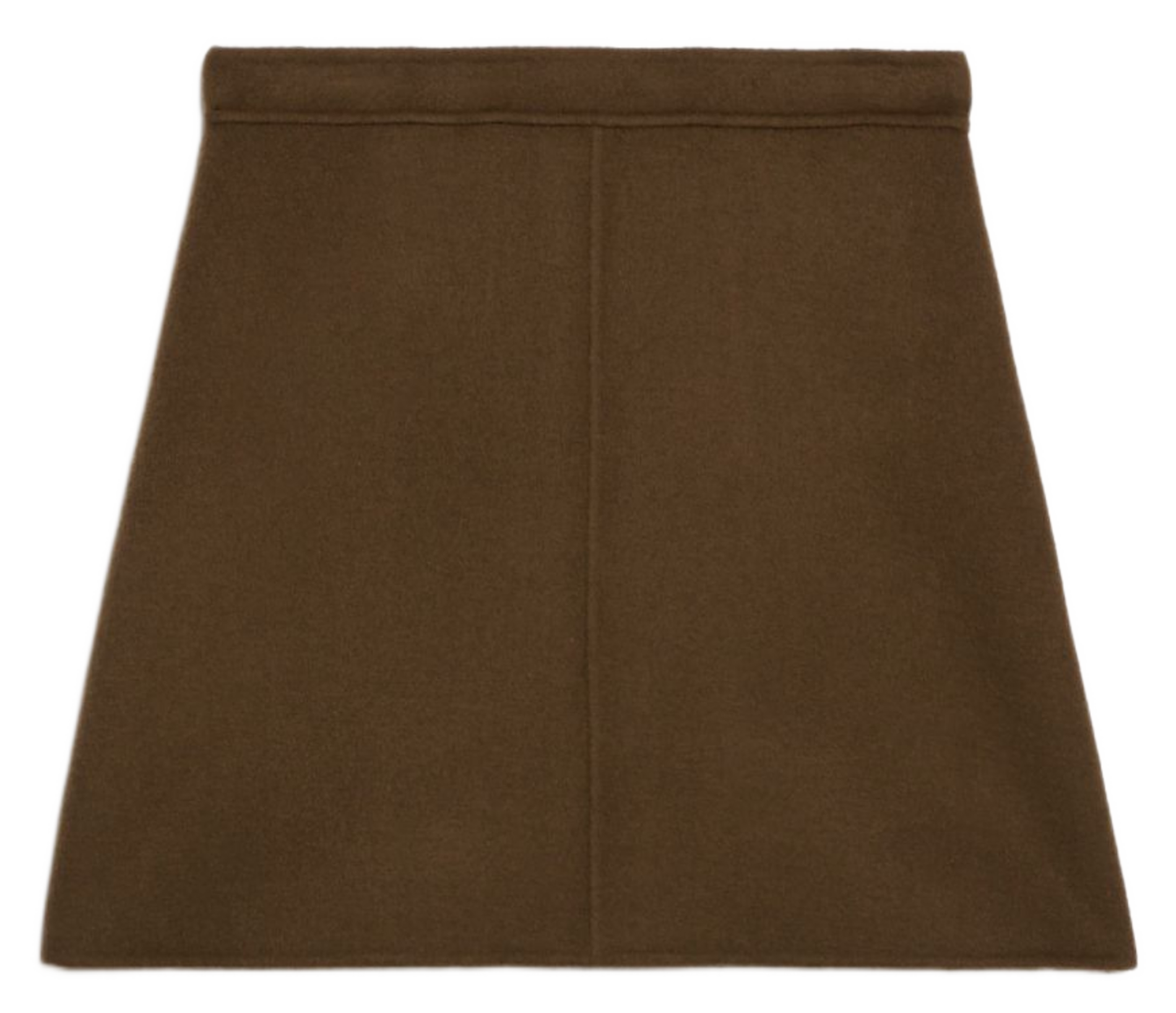 Jupe courte en laine mélangée Vert