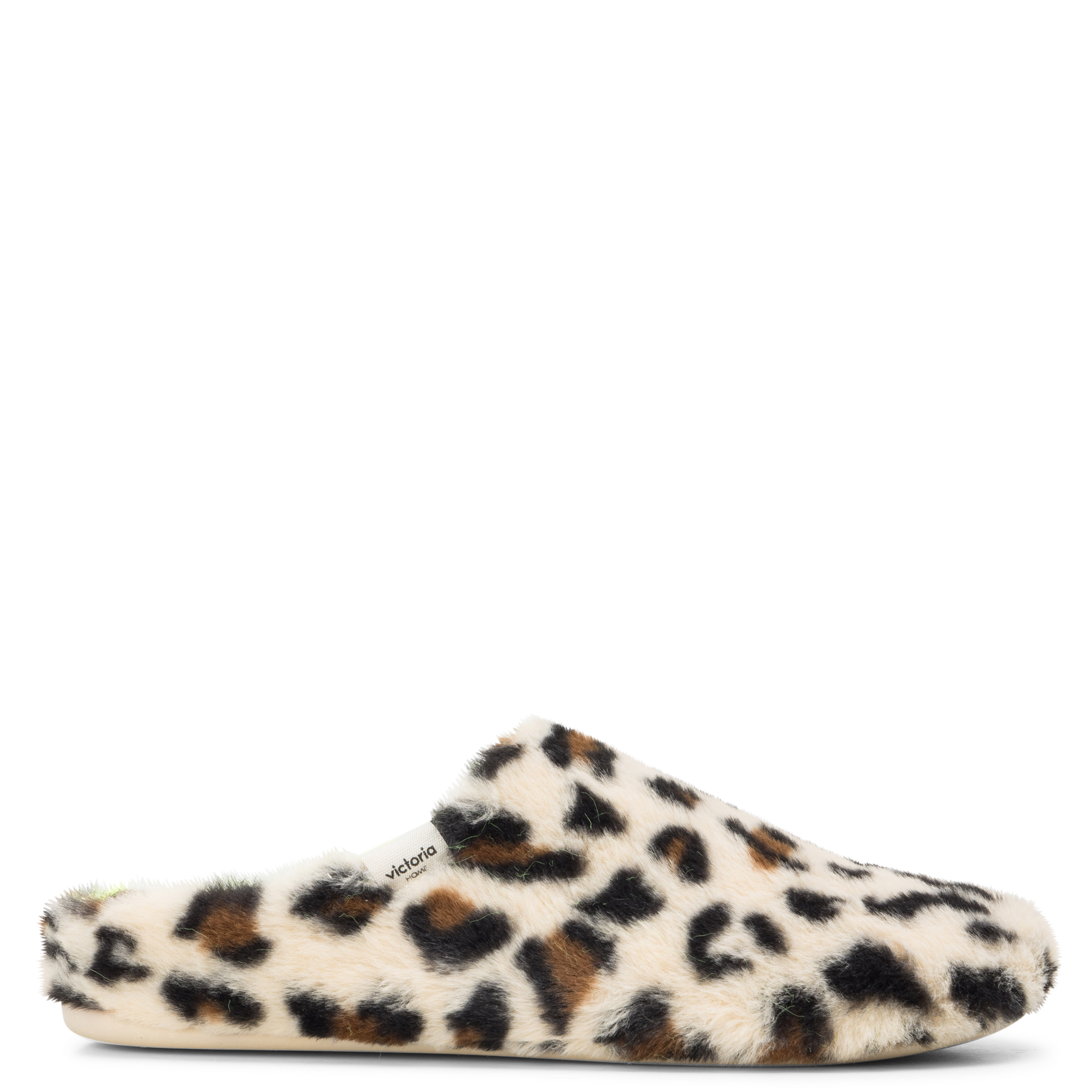 Chaussons en fausse fourrure léopard VICTORIA