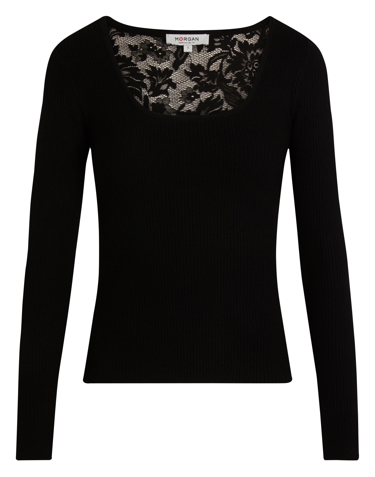 High-neck sweater MORGAN Black