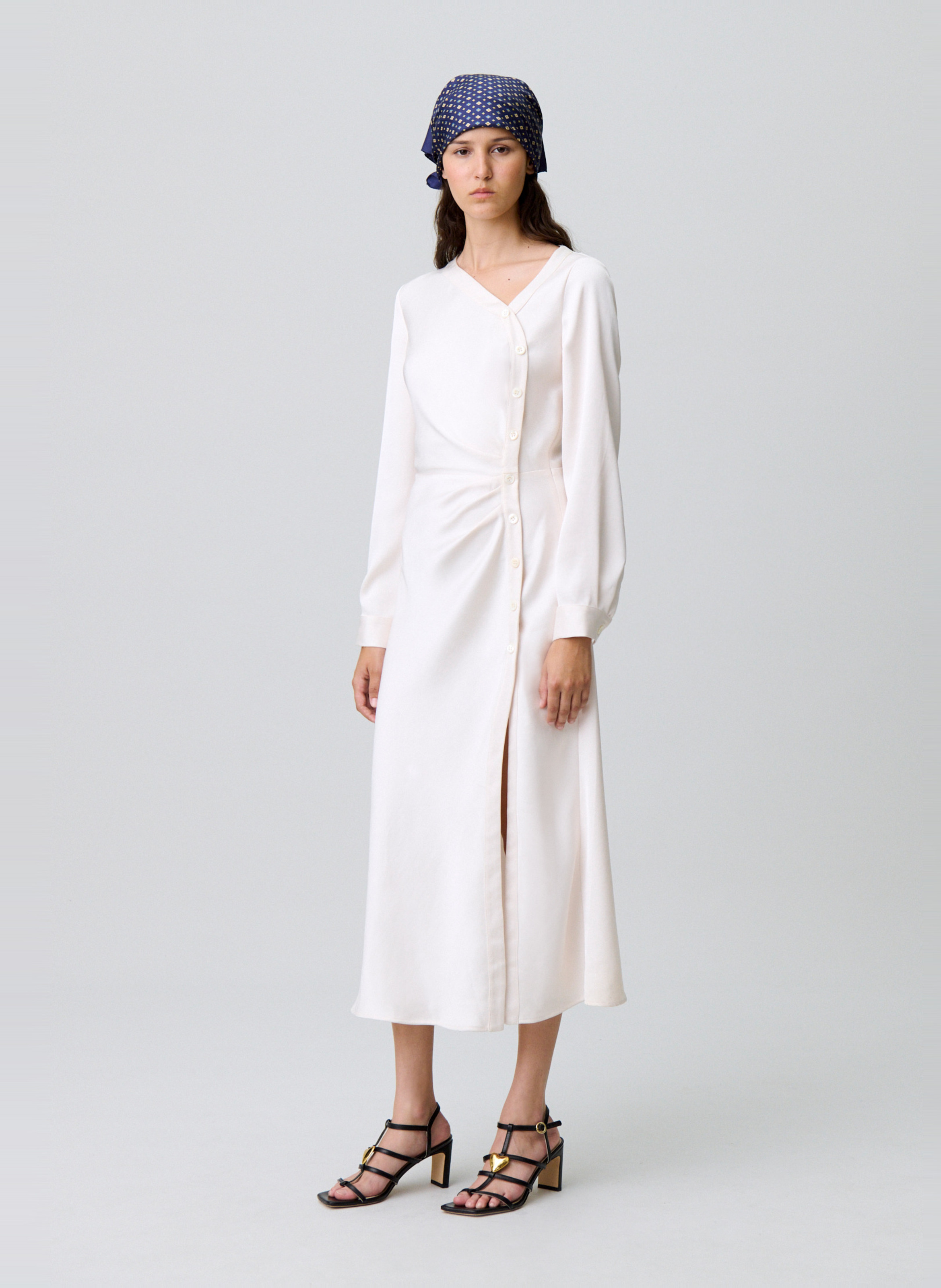 Robe longue col V CLAUDIE PIERLOT Blanc