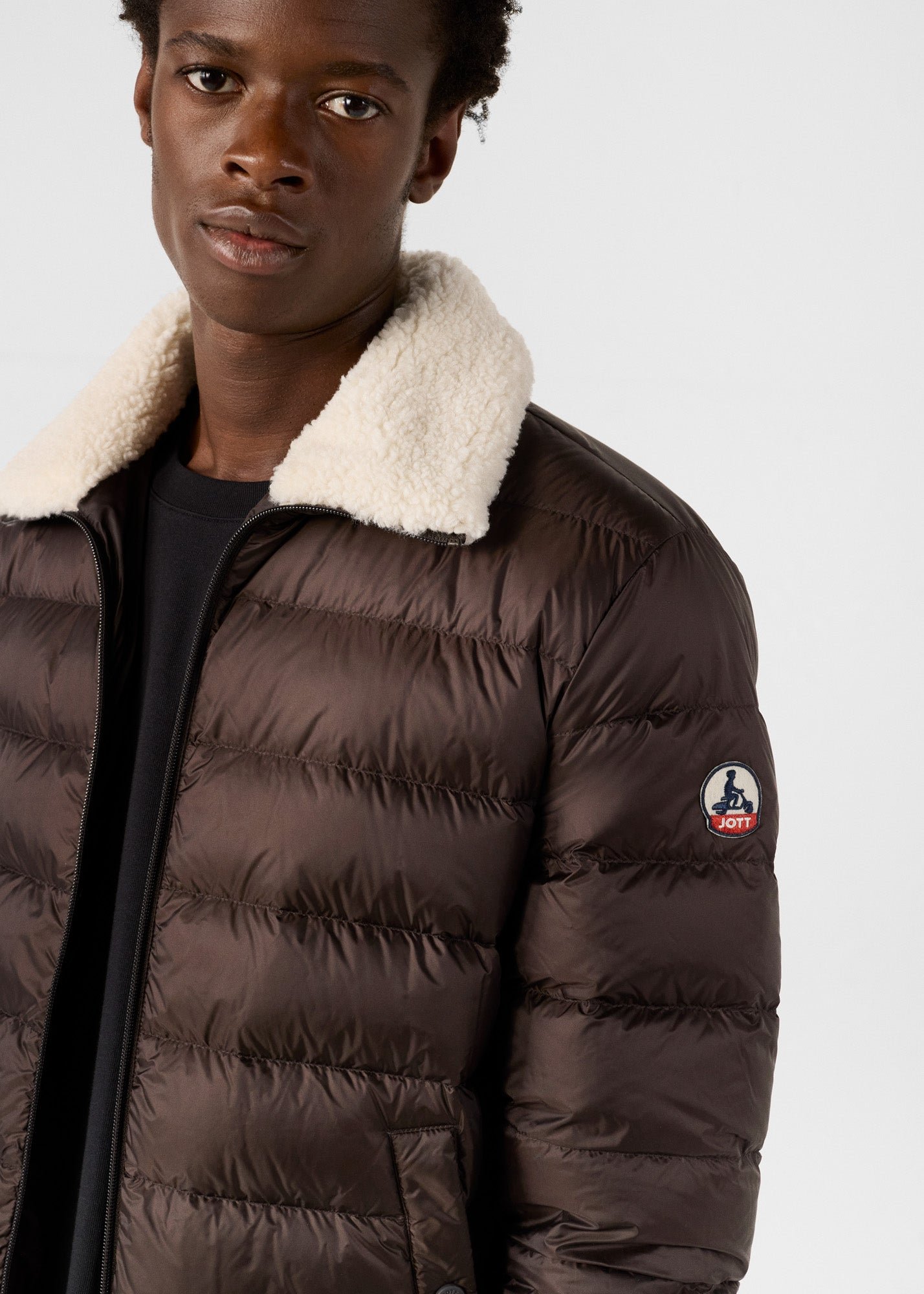 Black coffee aviator jacket Chuck JOTT Brown