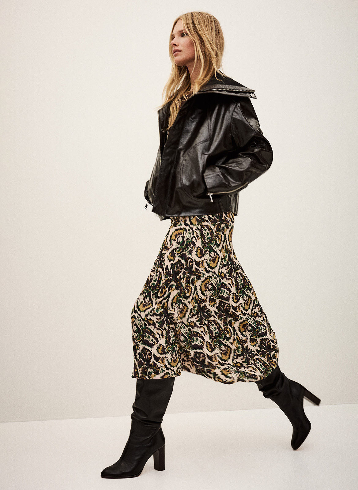 Midi rok met print BA&SH Beige