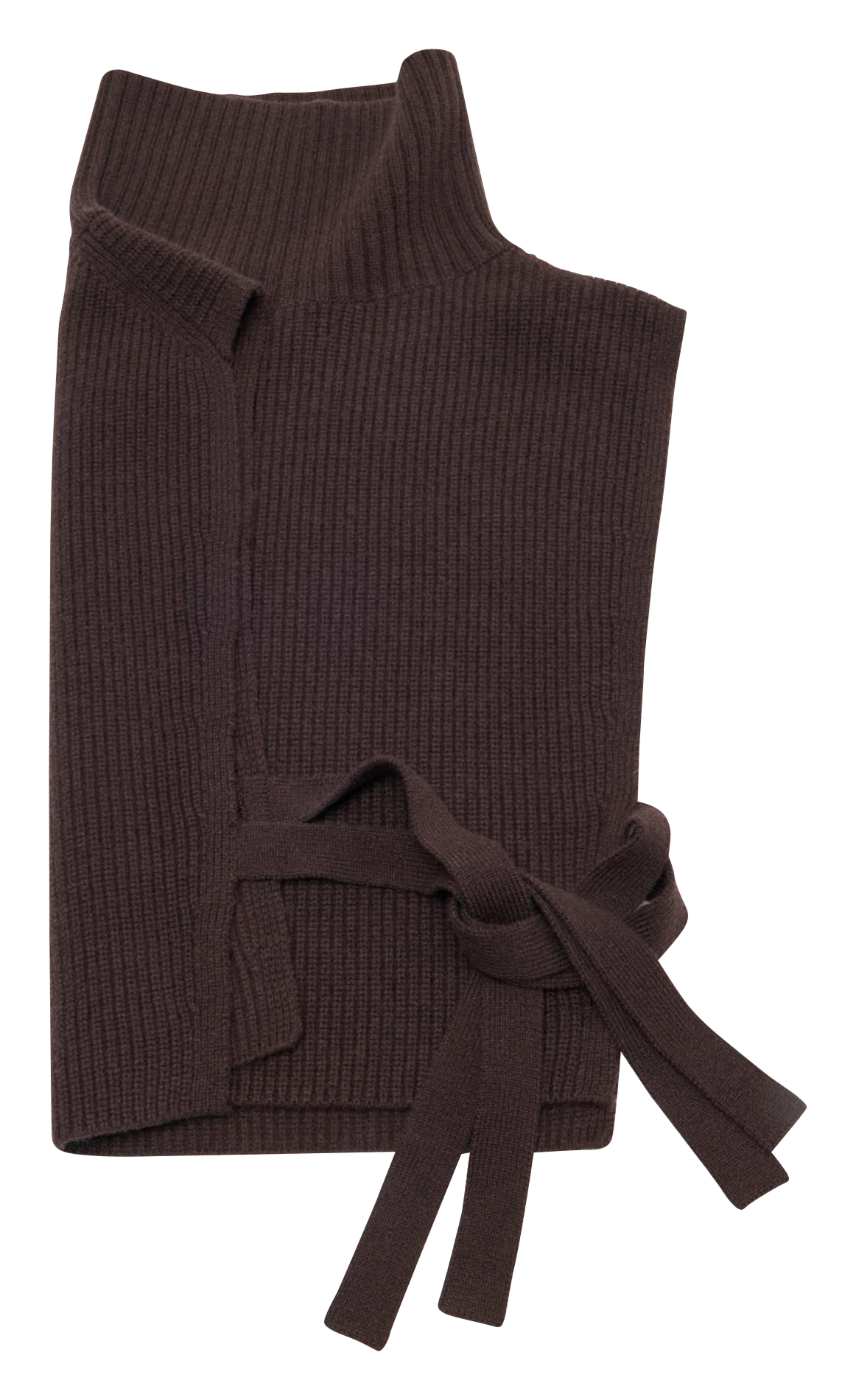 Rechte coltrui van wol en kasjmier MAJE Bruin