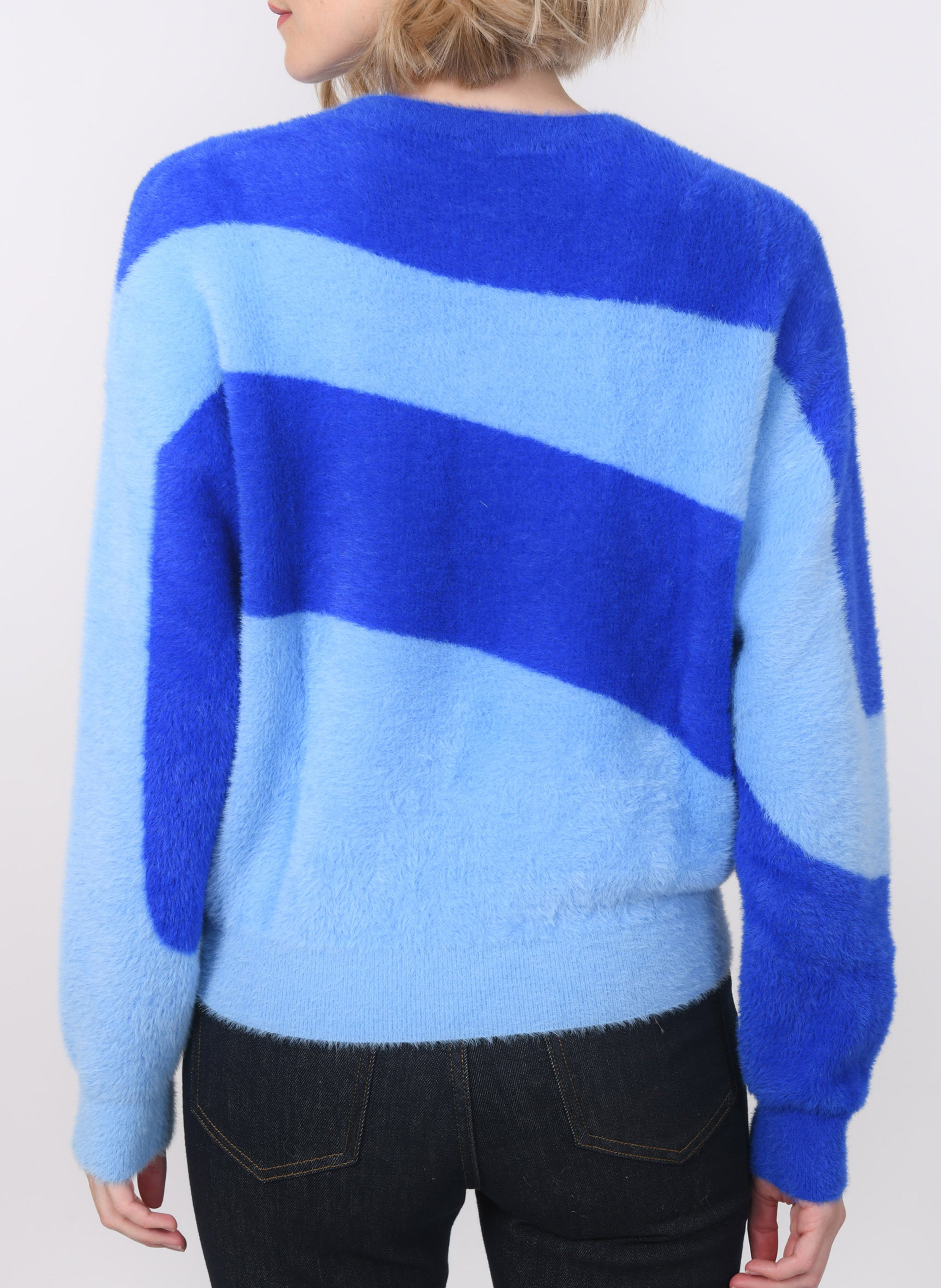 Rundhalsausschnitt-Flauschpullover KOOKAI Blau