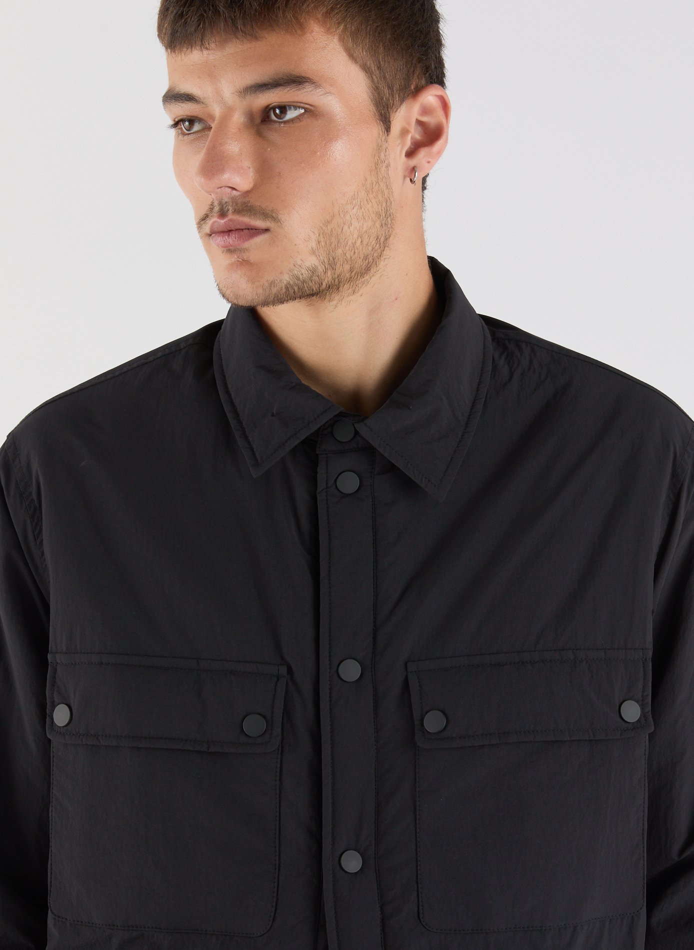 Straight-cut jacket with classic collar SAISON 1865 Black