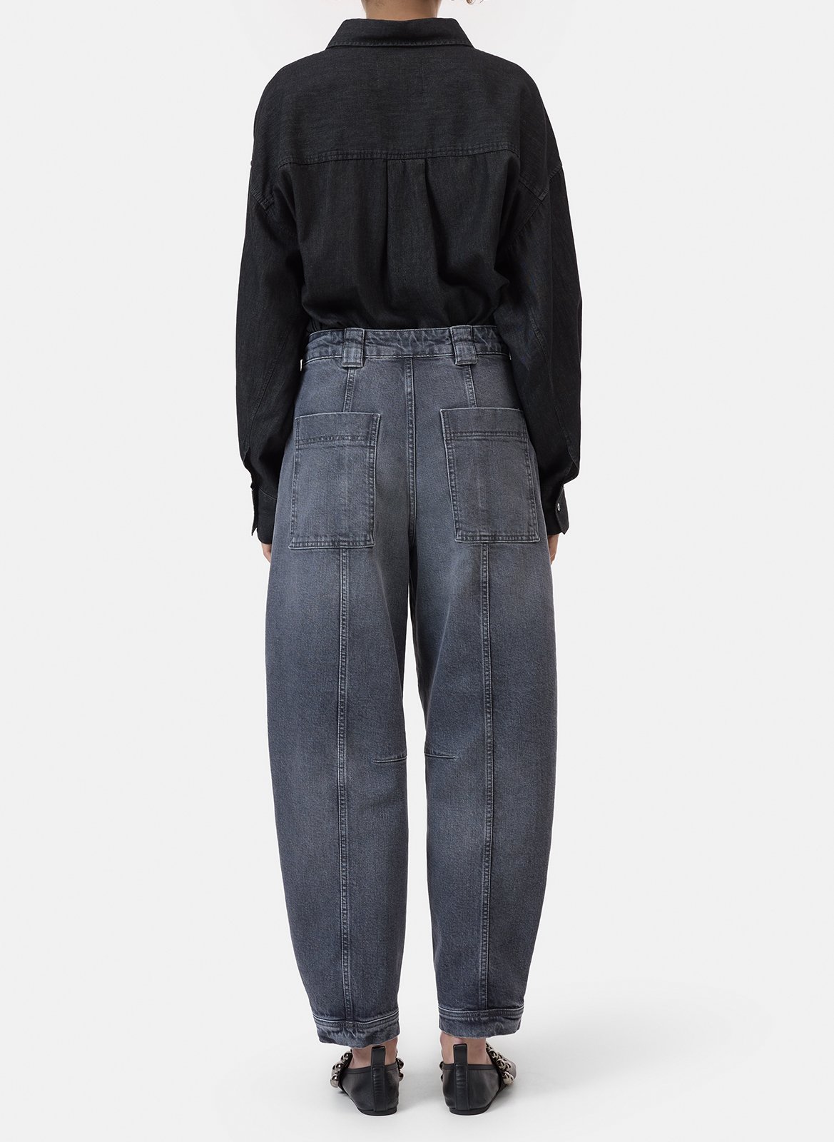 Jean-mom  CLOSED Gris