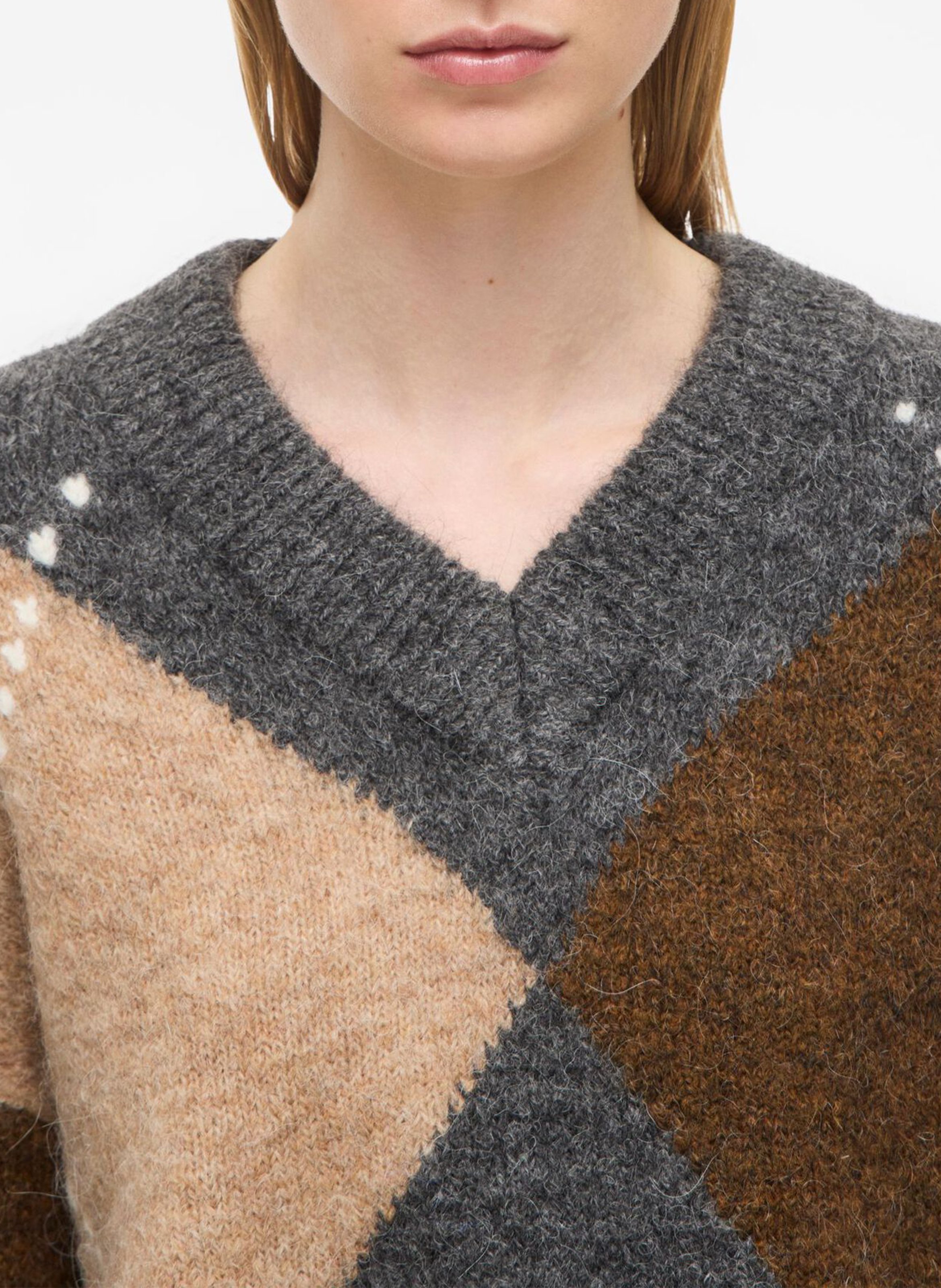 Trui met opstaande kraag ROUGE EDIT Grijs