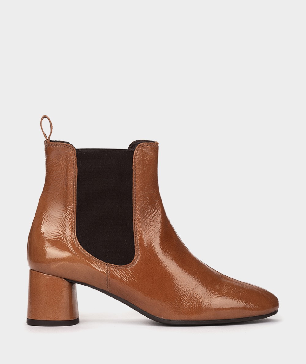 Brown patent leather ankle boots PEDRO MIRALLES Brown