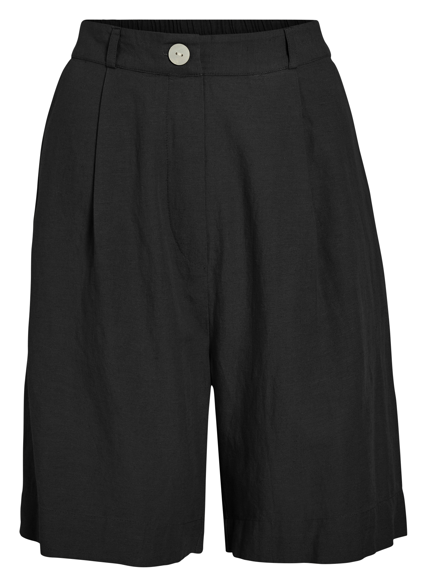 Kurze lange hohe Taille mit Bügelfalten einfarbig VILA