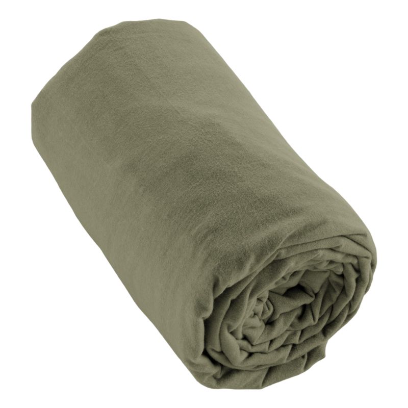 "Candice" fitted sheet all sizes cotton flannel. L'EFFET PAPILLON Multicolored