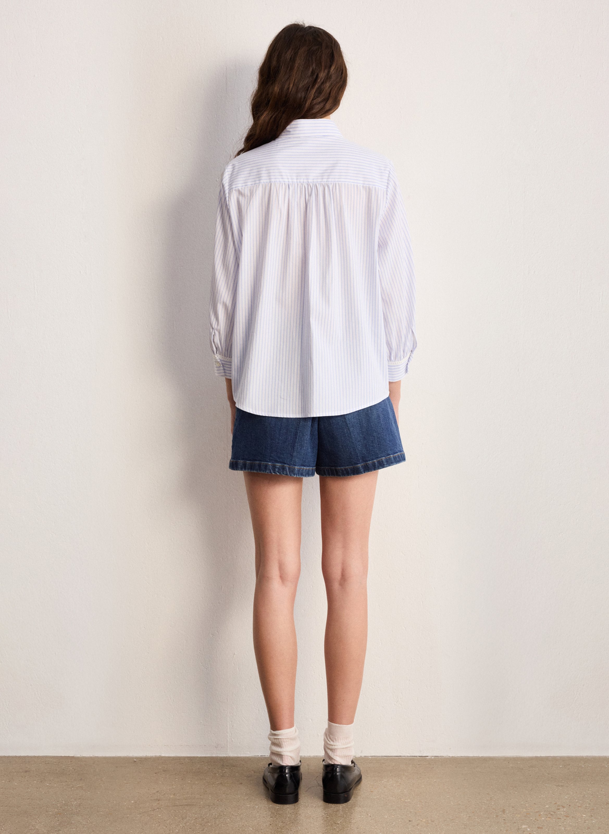 Cotton shirt with classic collar PABLO Beige