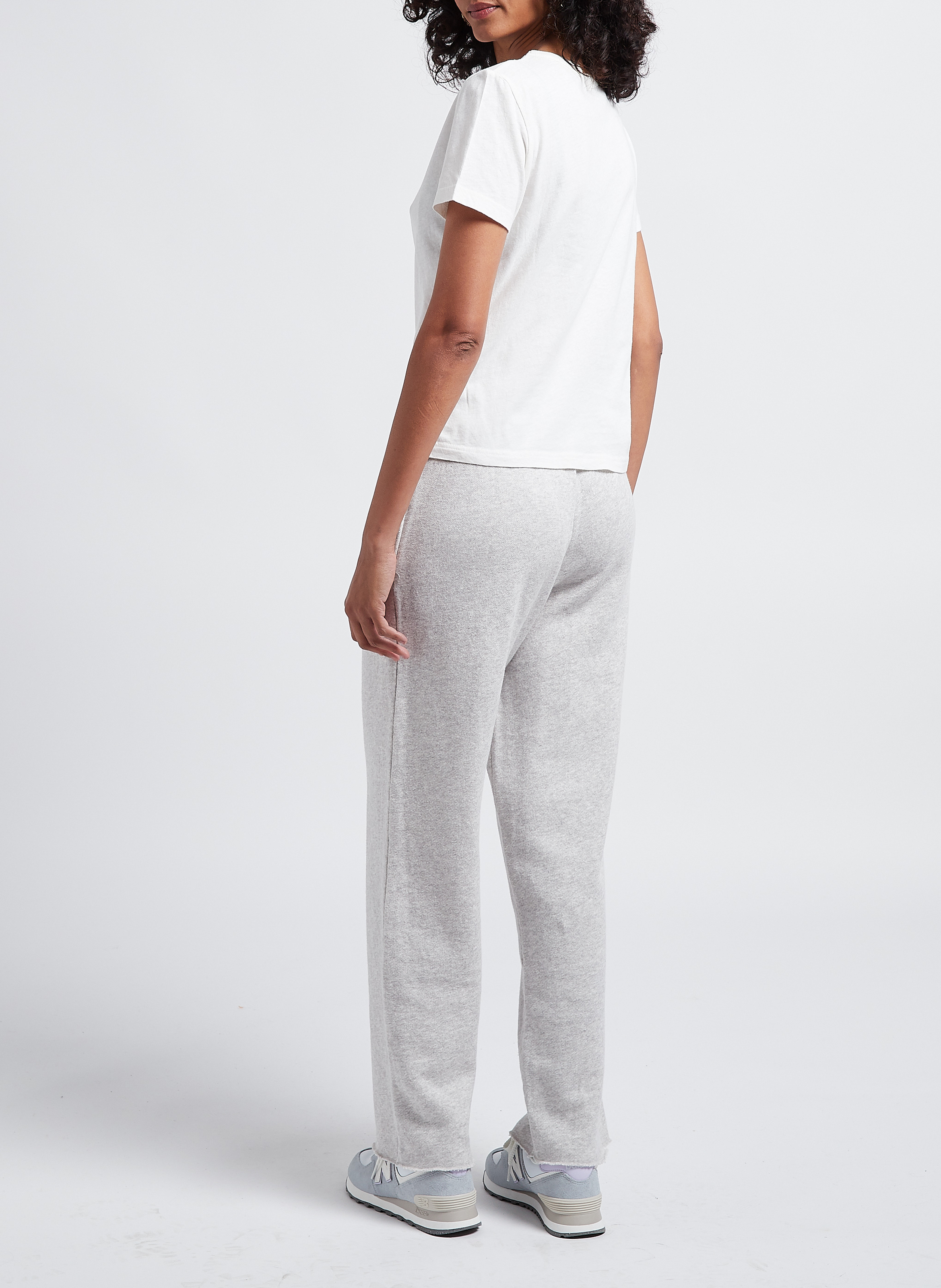 Jogging droit en coton AMERICAN VINTAGE Gris