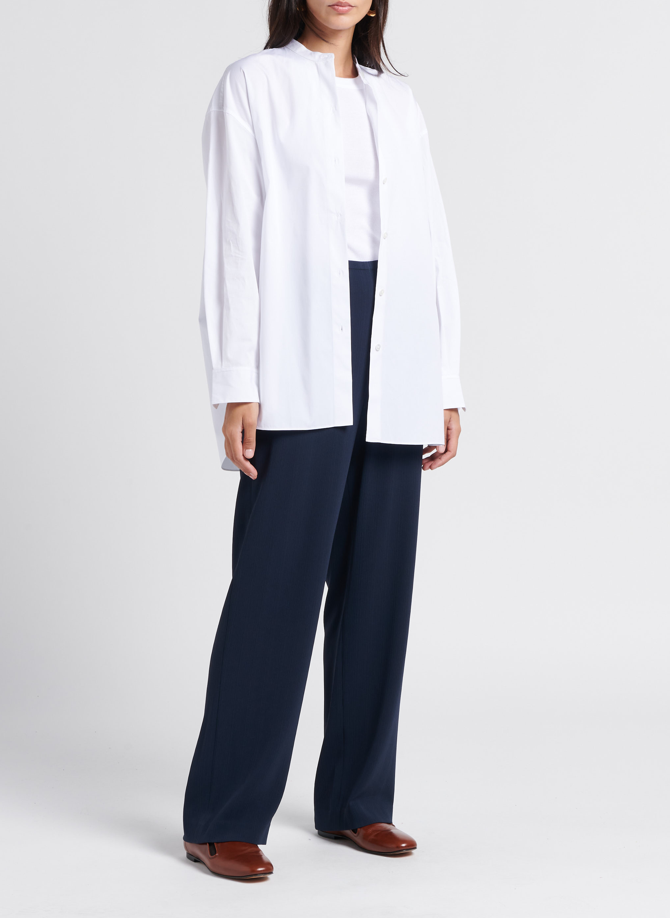 High-waisted wide-leg pants THEORY Blue