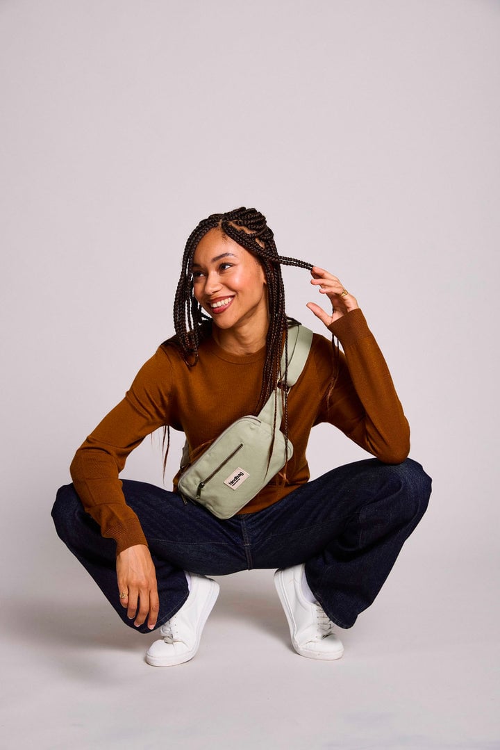 Cotton waist bag Green