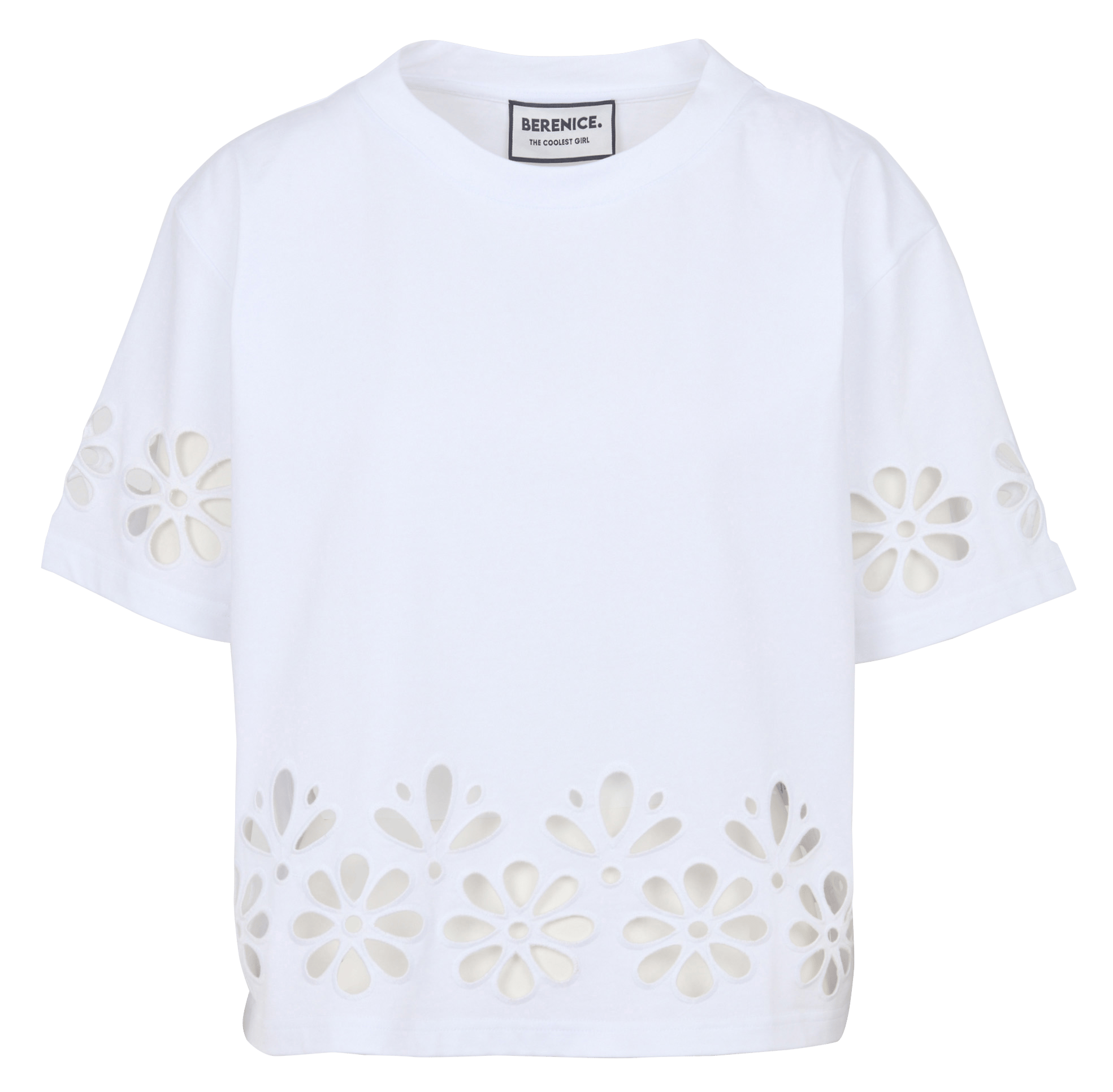 Oversized, katoenen T-shirt met ronde hals BERENICE