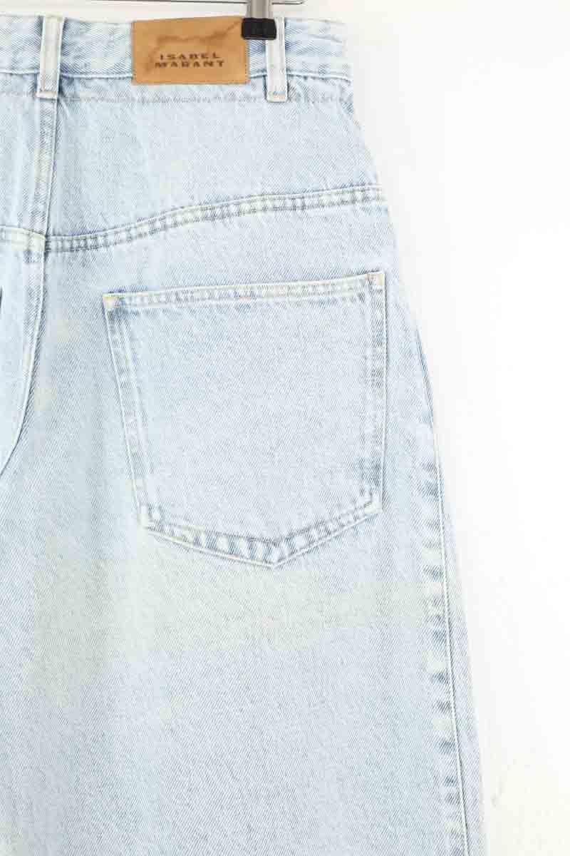 Straight cotton-blend pants ISABEL MARANT ÉTOILE - SECONDE MAIN Blue